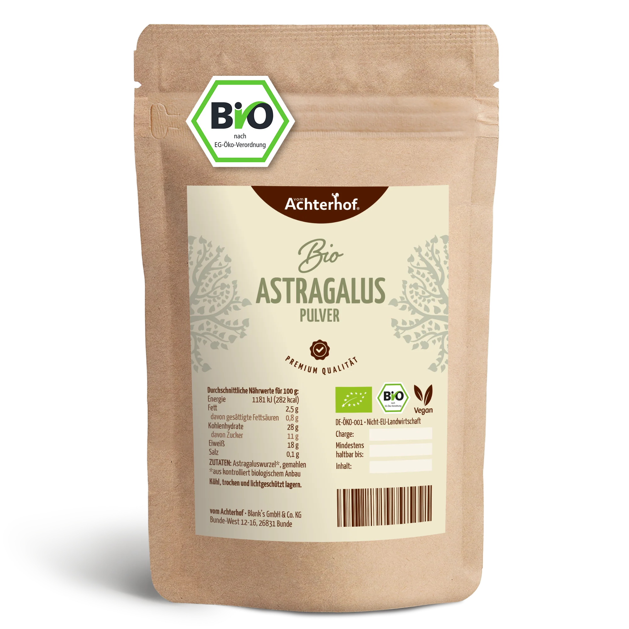 Astragaluswurzel Pulver Bio (100g)