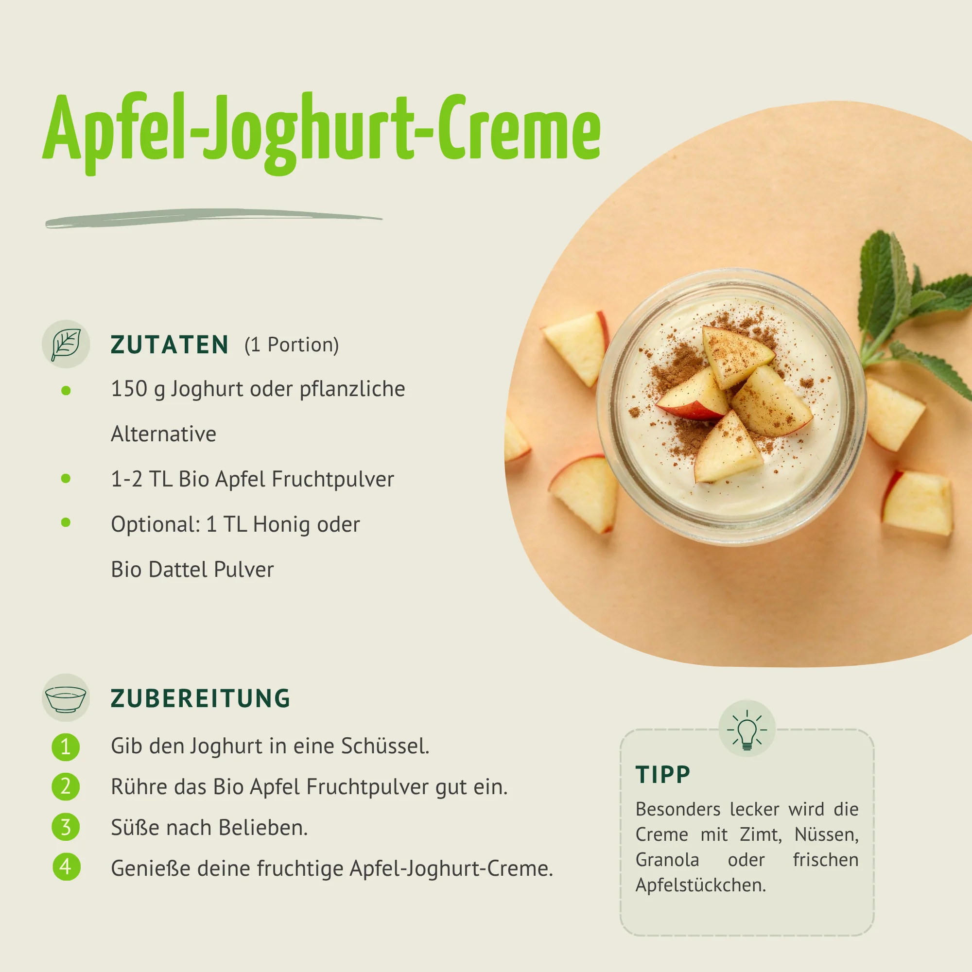 Bio Apfel Fruchtpulver (250g) - Image 2