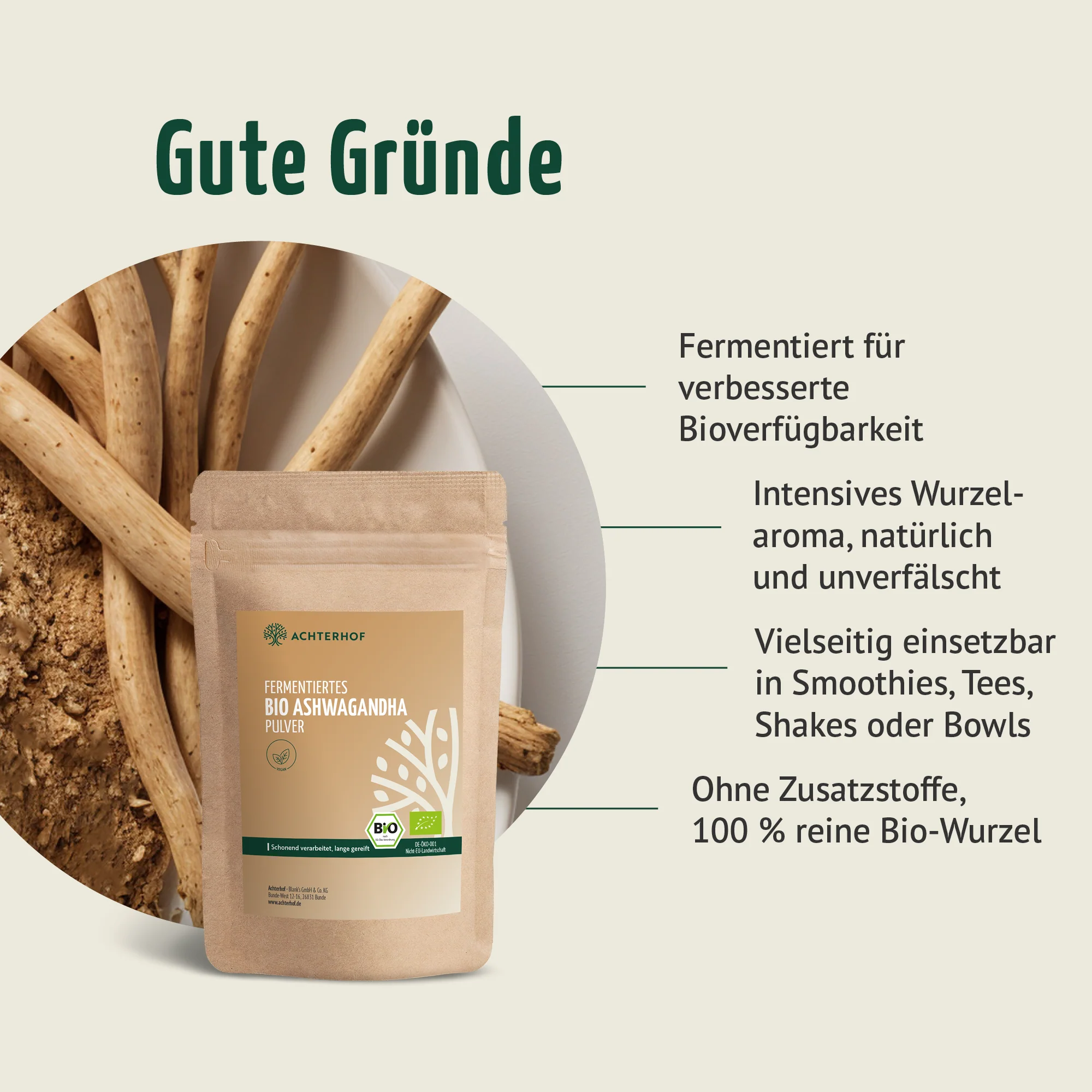Bio Ashwagandha fermentiert (500g) - Image 4