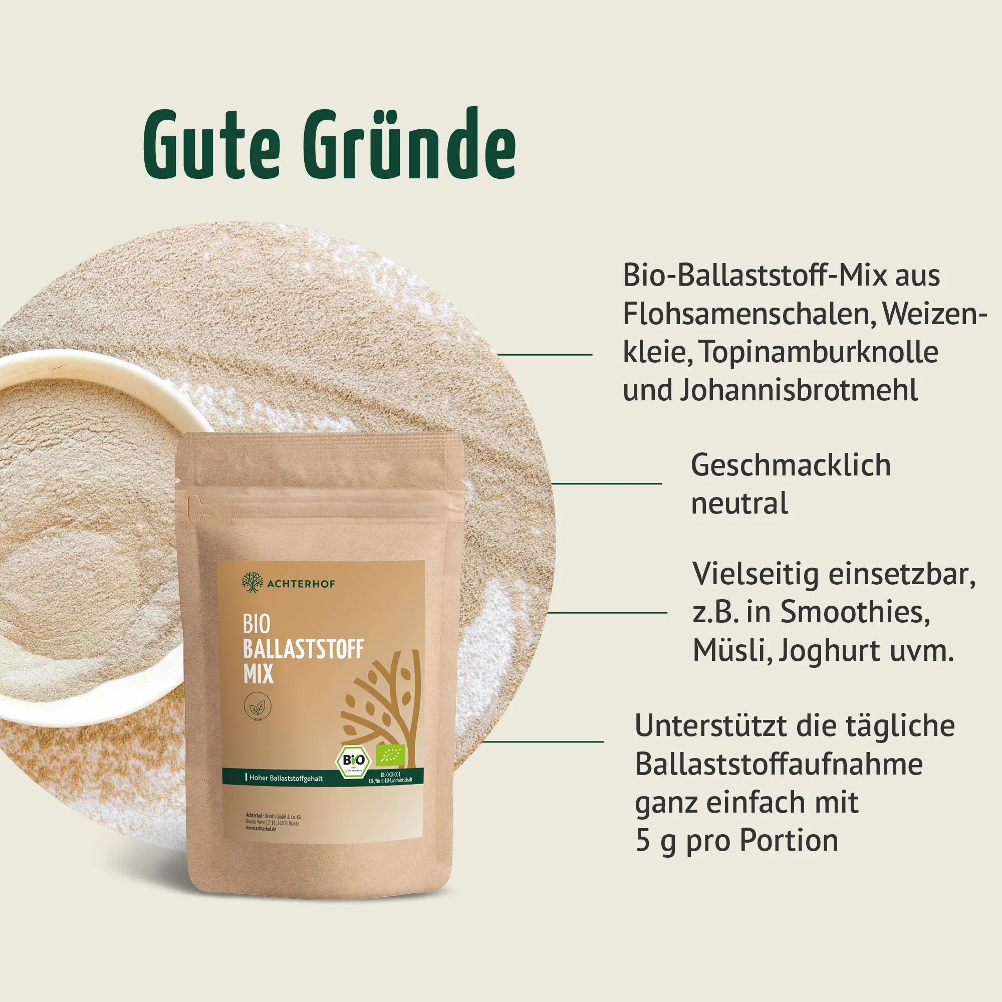 Bio Ballaststoff Mix (250g) - Image 4