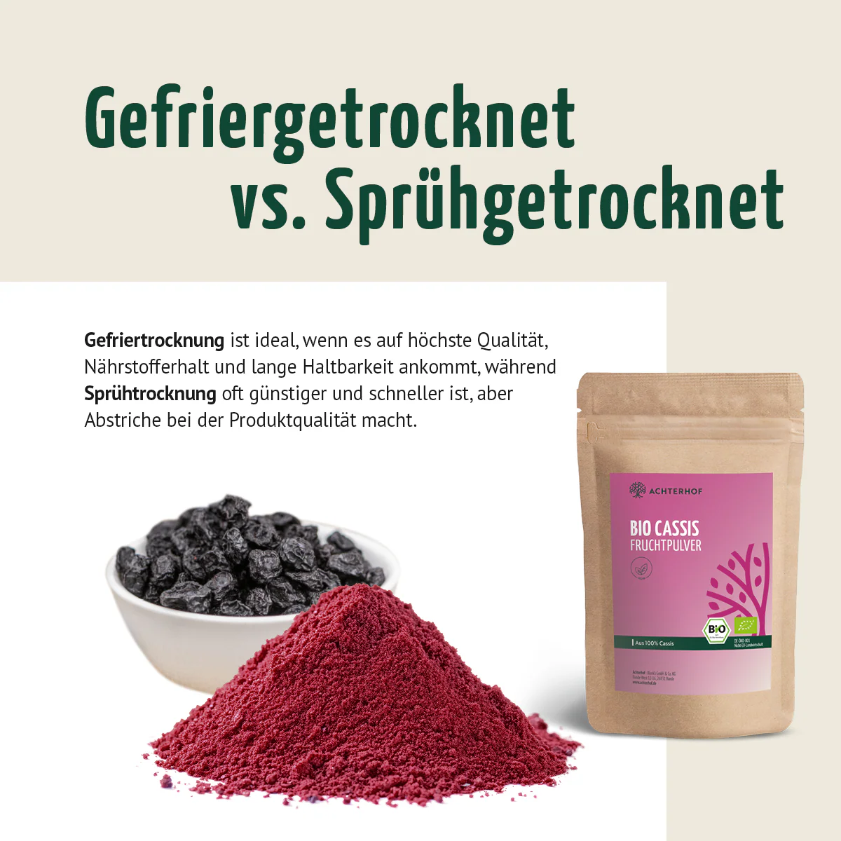 Bio Cassis Fruchtpulver (100g) - Image 9