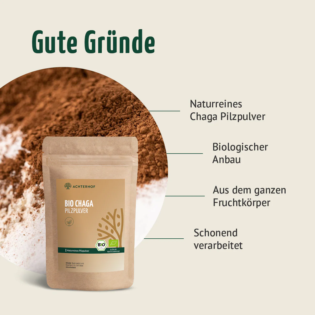 Bio Chaga Pilzpulver (100g) - Image 5
