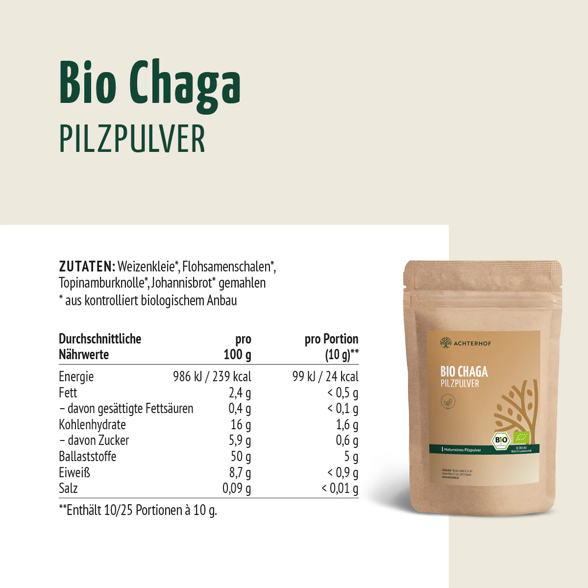 Bio Chaga Pilzpulver (250g) - Image 7