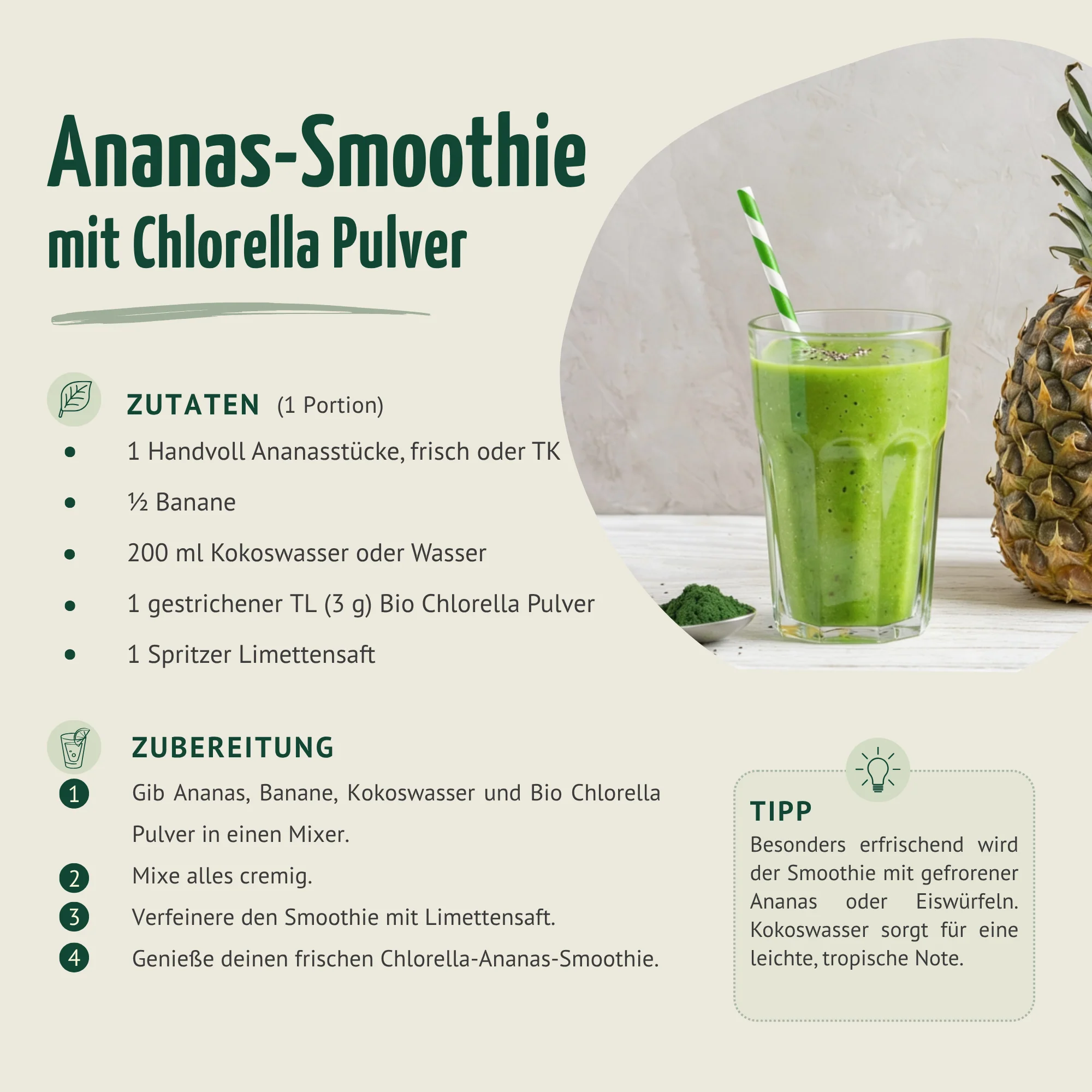 Bio Chlorella Pulver (100g) - Image 3