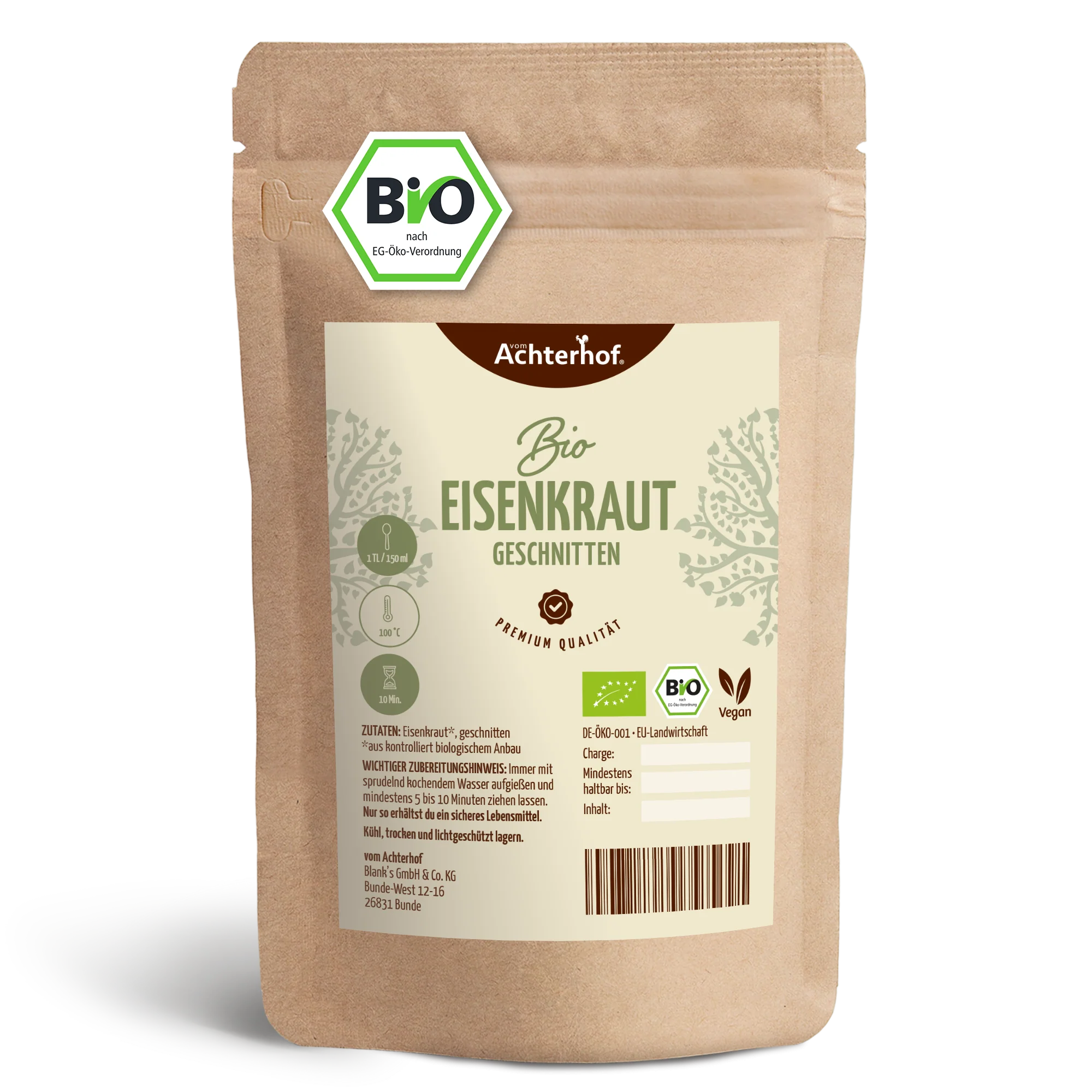 Eisenkraut geschnitten Bio (100g)