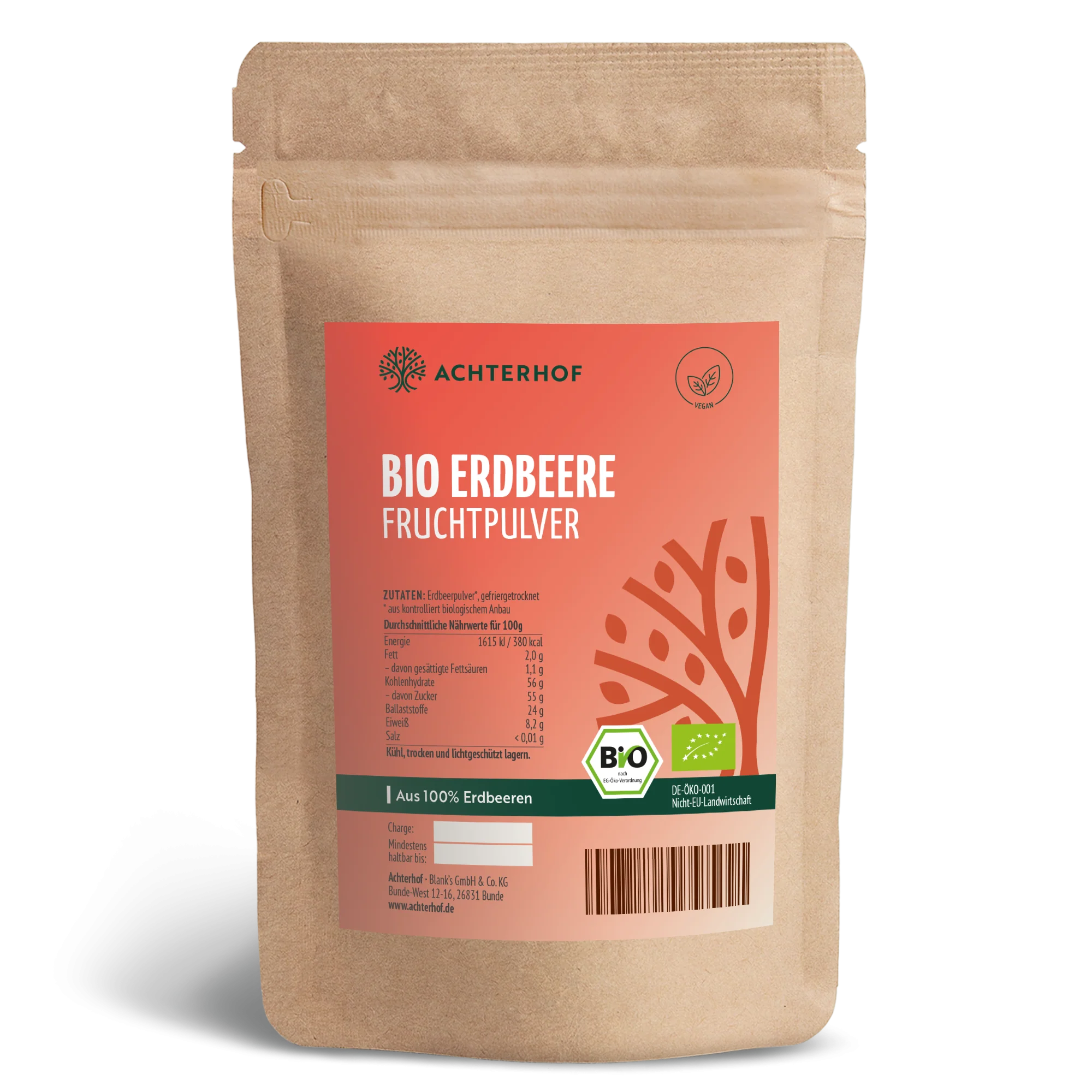 Bio Erdbeere Fruchtpulver (250g)