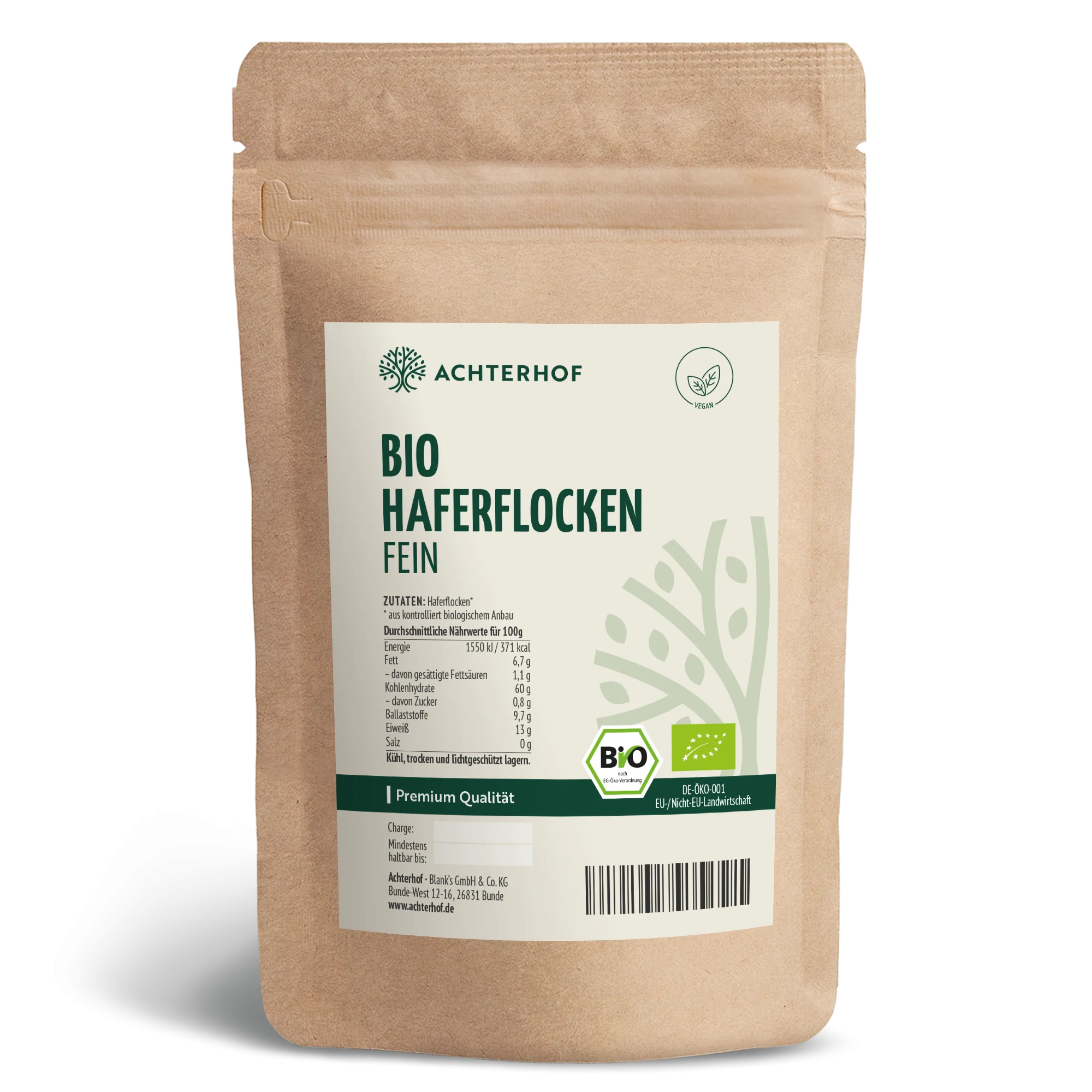 Bio Haferflocken fein (250g)