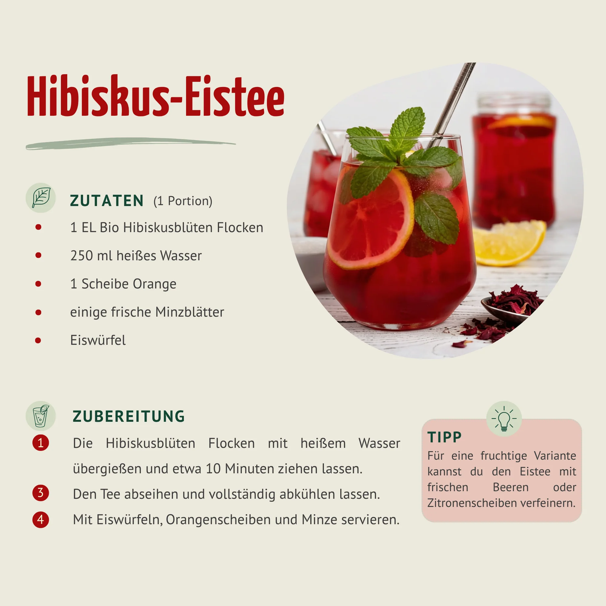 Bio Hibiskusblüten Flocken (100g) - Image 2