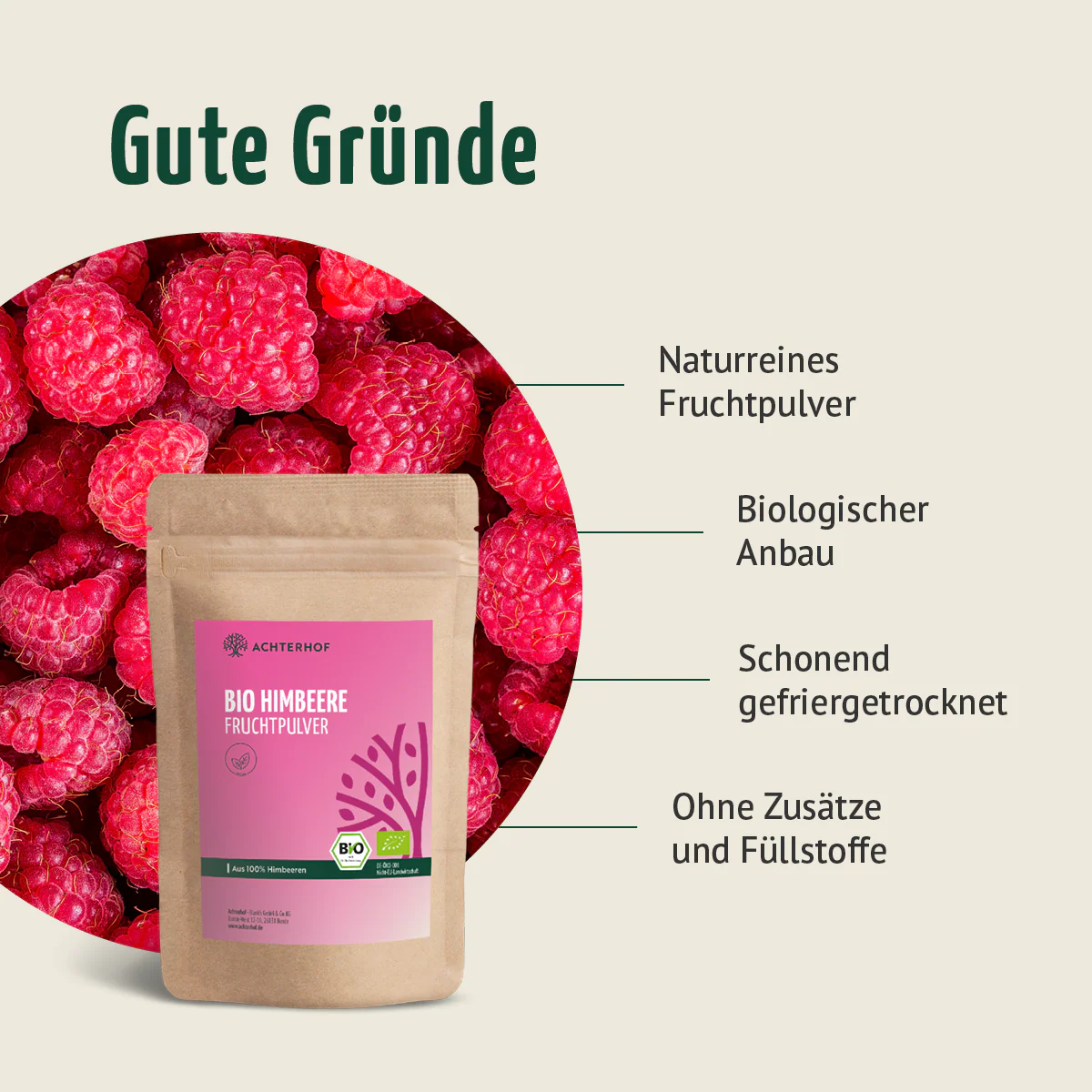 Bio Himbeere Fruchtpulver (250g) - Image 5