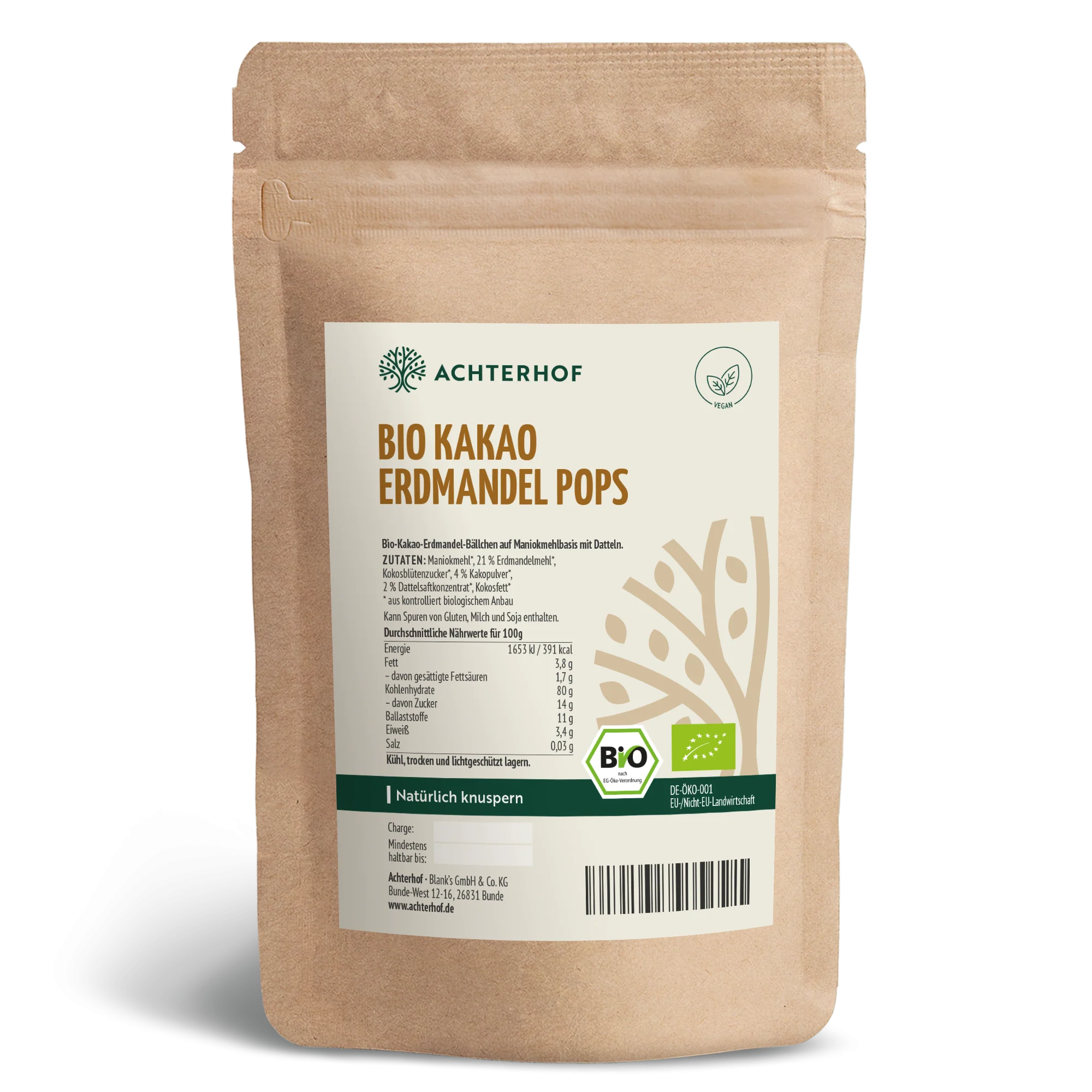 Bio Kakao Erdmandel Pops (100g)