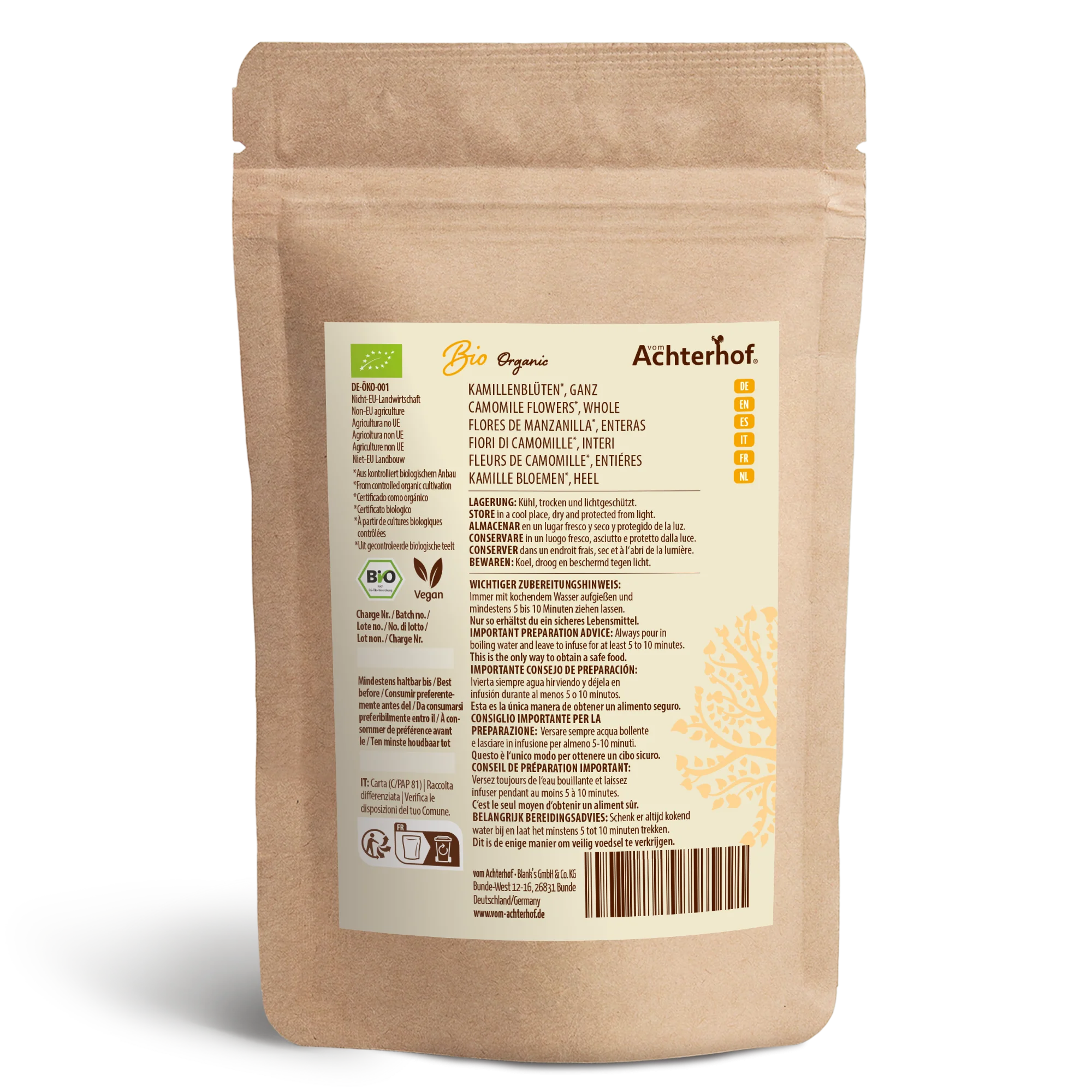 Kamillenblüten ganz Bio (500g) - Image 7