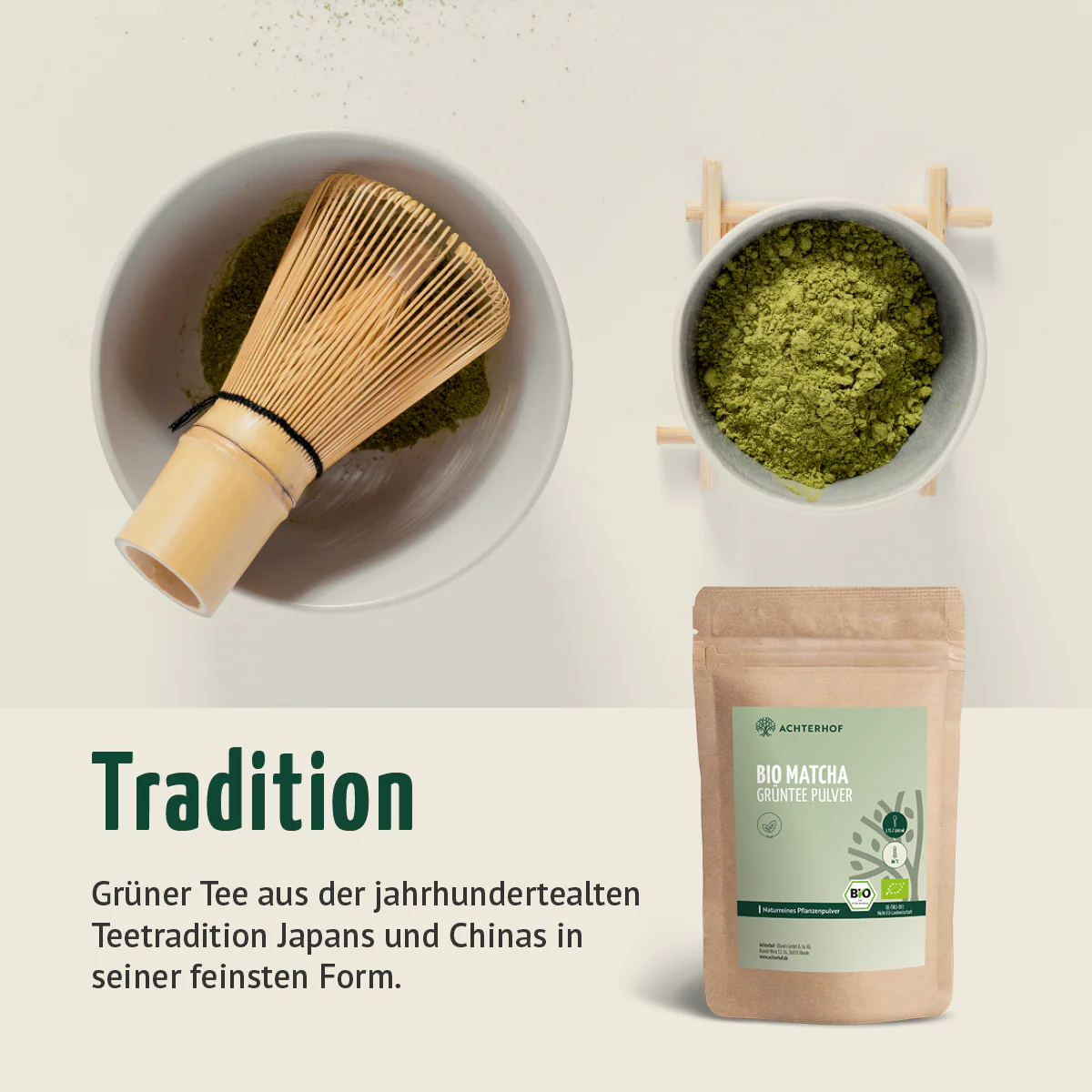 Bio Matcha Grüntee Pulver (100g) - Image 4