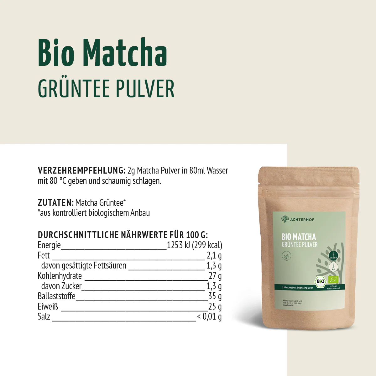 Bio Matcha Grüntee Pulver (100g) - Image 9