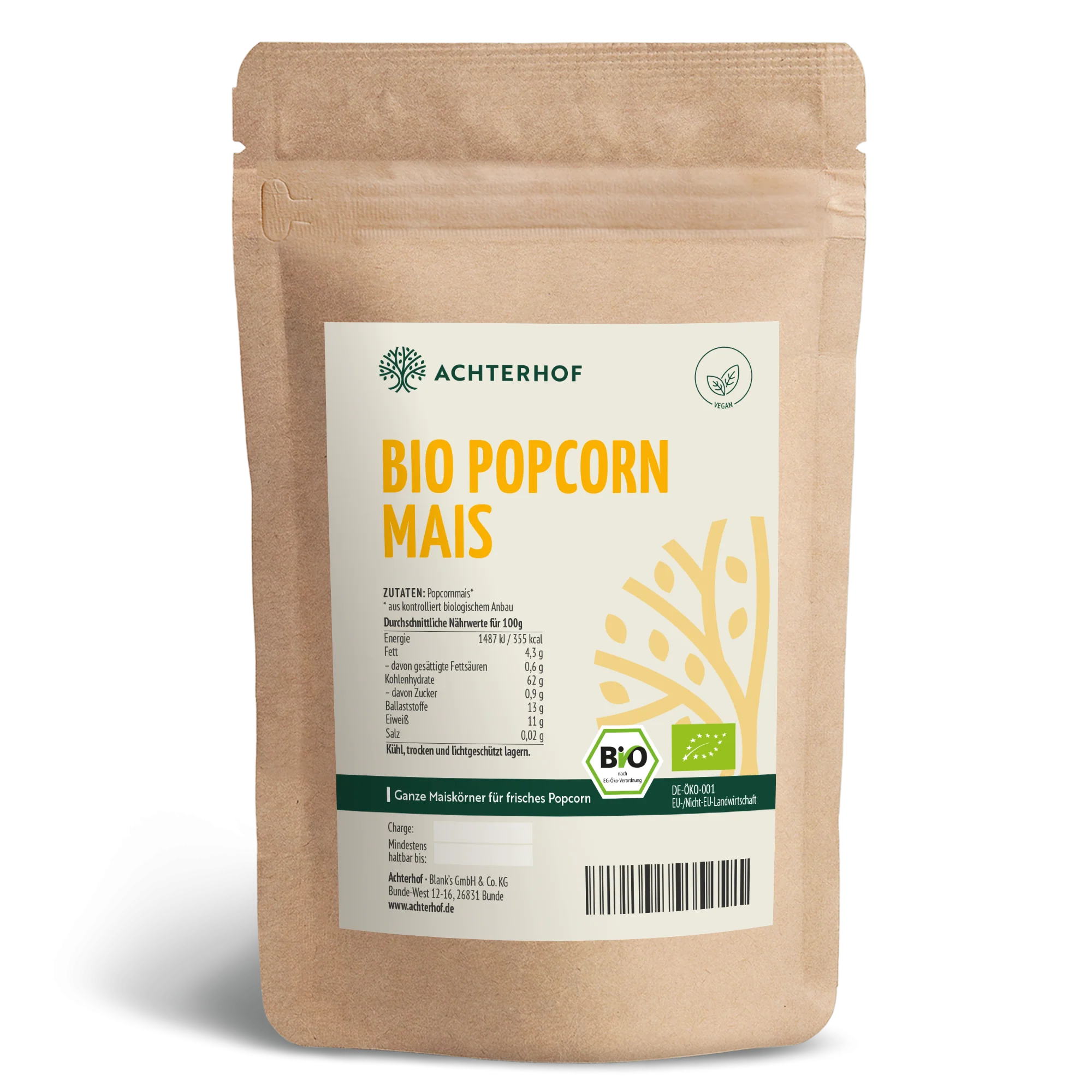 Bio Popcorn Mais (Butterfly) (500g)