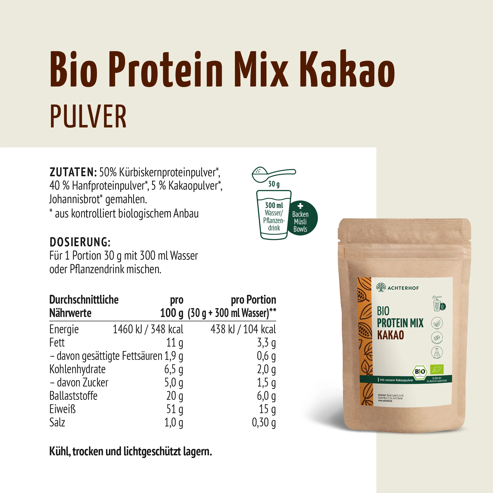 Bio Protein Mix Kakao (500g) - Image 7