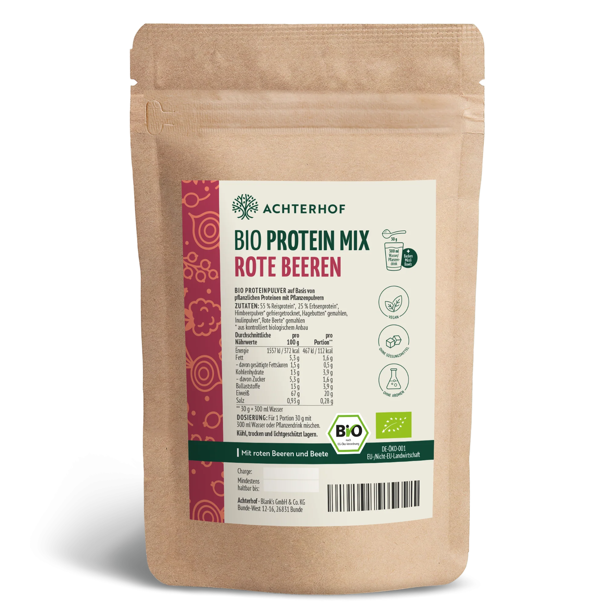Bio Protein Mix rote Beeren (500g)