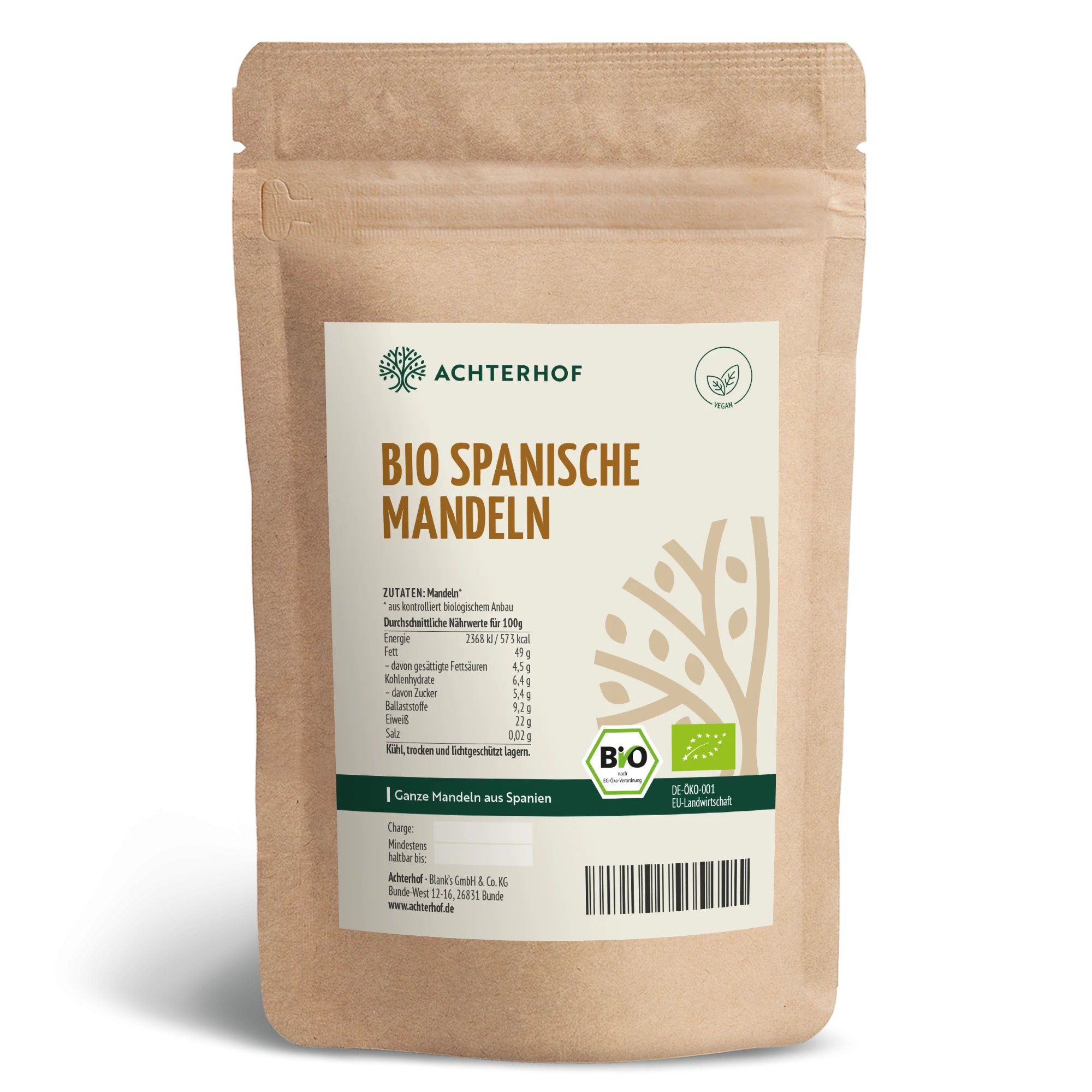 Bio spanische Mandeln (1000g)