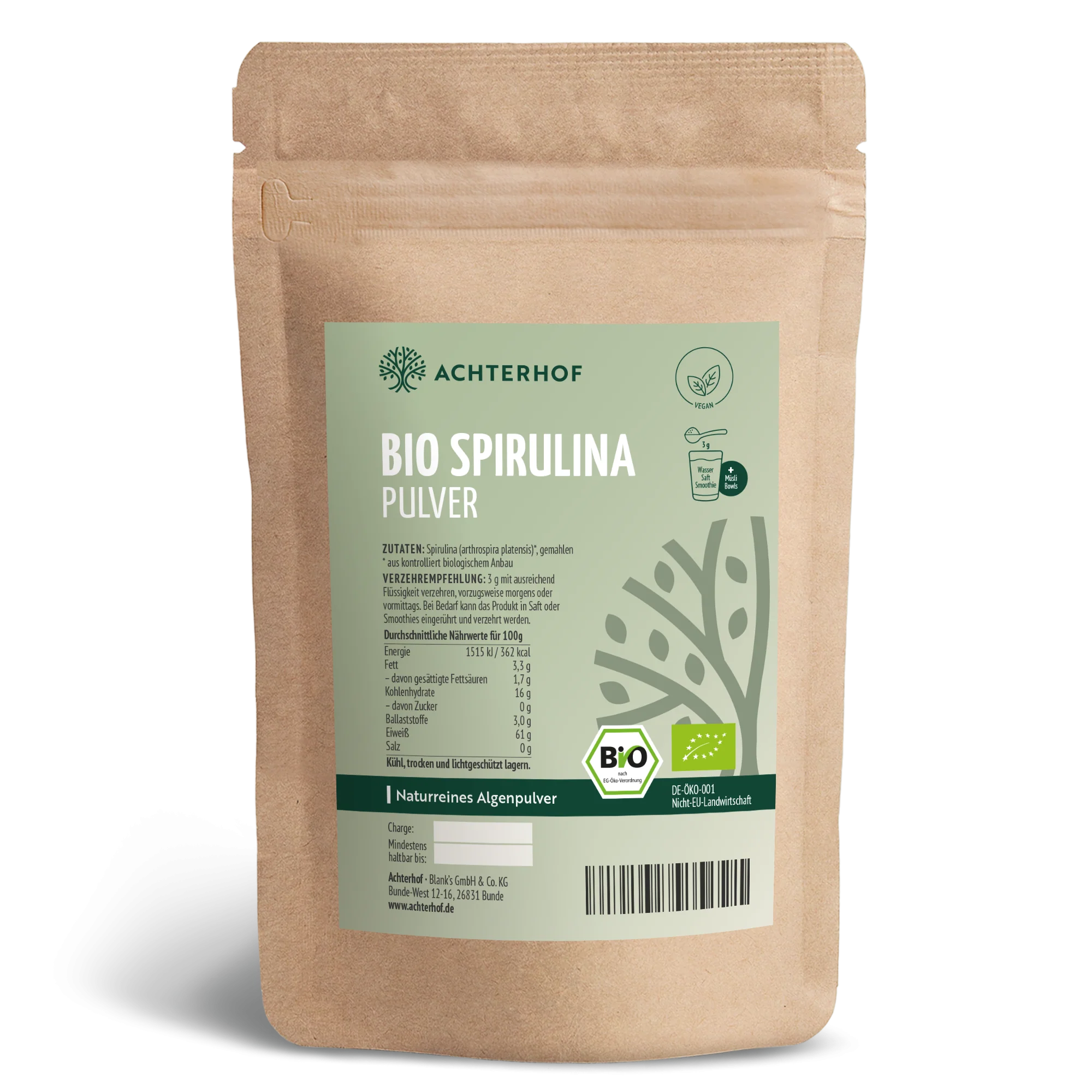Bio Spirulina Pulver (250g)