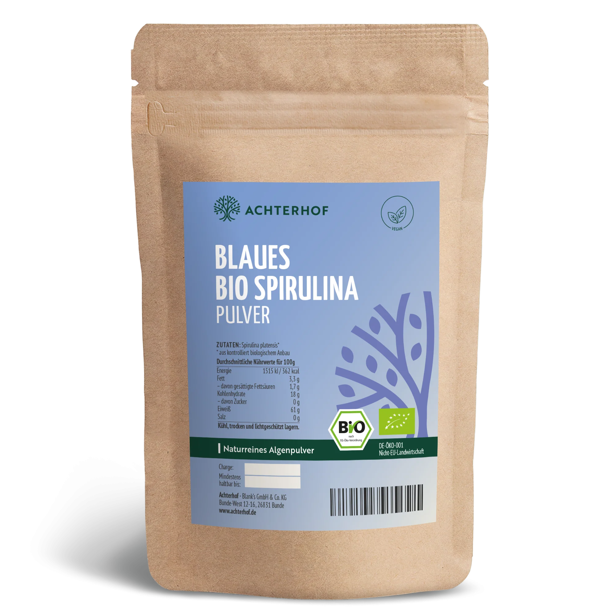 Blaues Bio Spirulina Pulver (100g)
