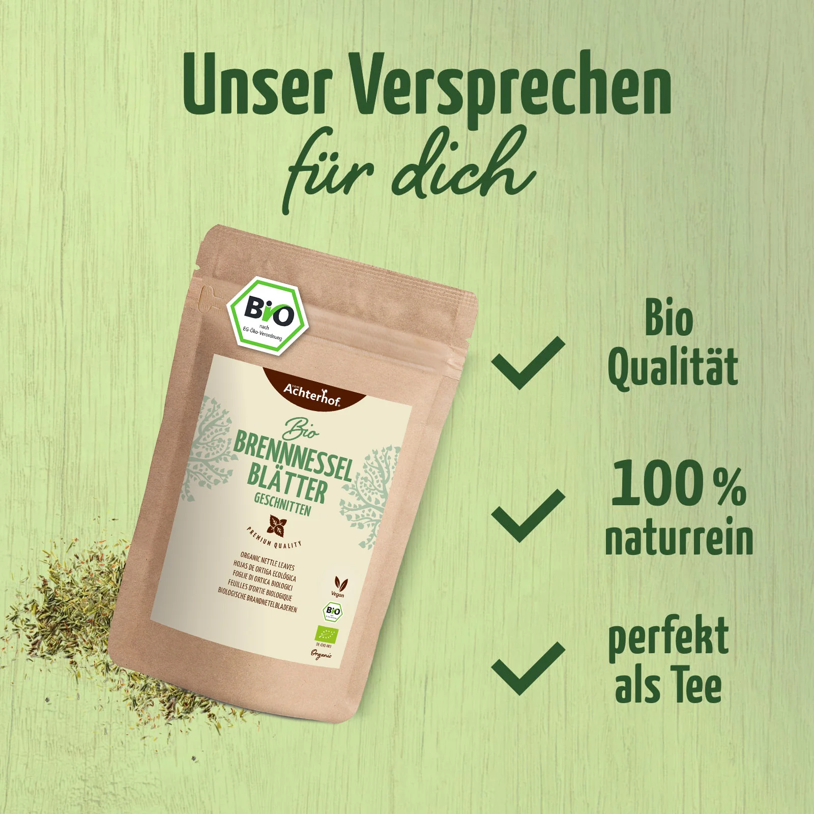 Brennnesselblätter geschnitten Bio (1000g) - Image 4