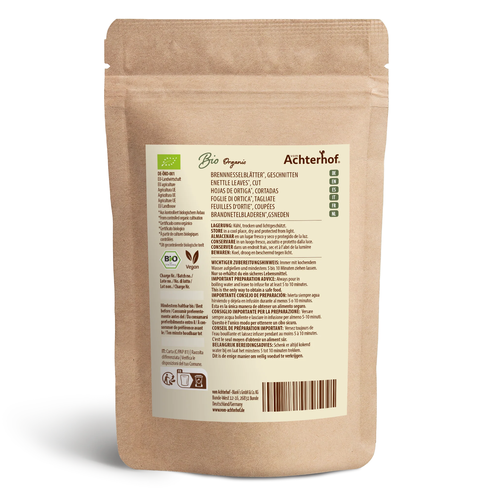 Brennnesselblätter geschnitten Bio (250g) - Image 2