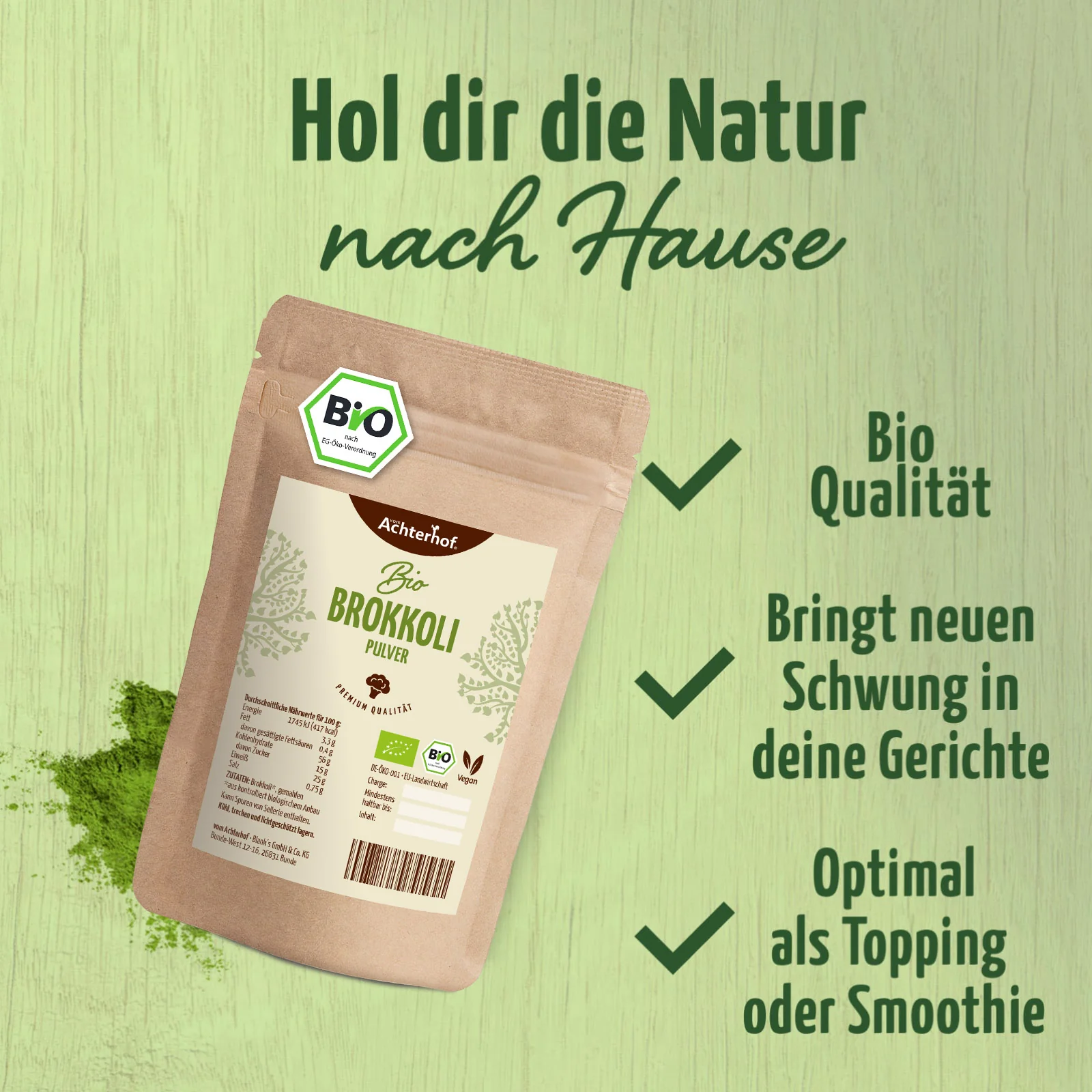 Brokkoli Pulver Bio (1000g) - Image 8