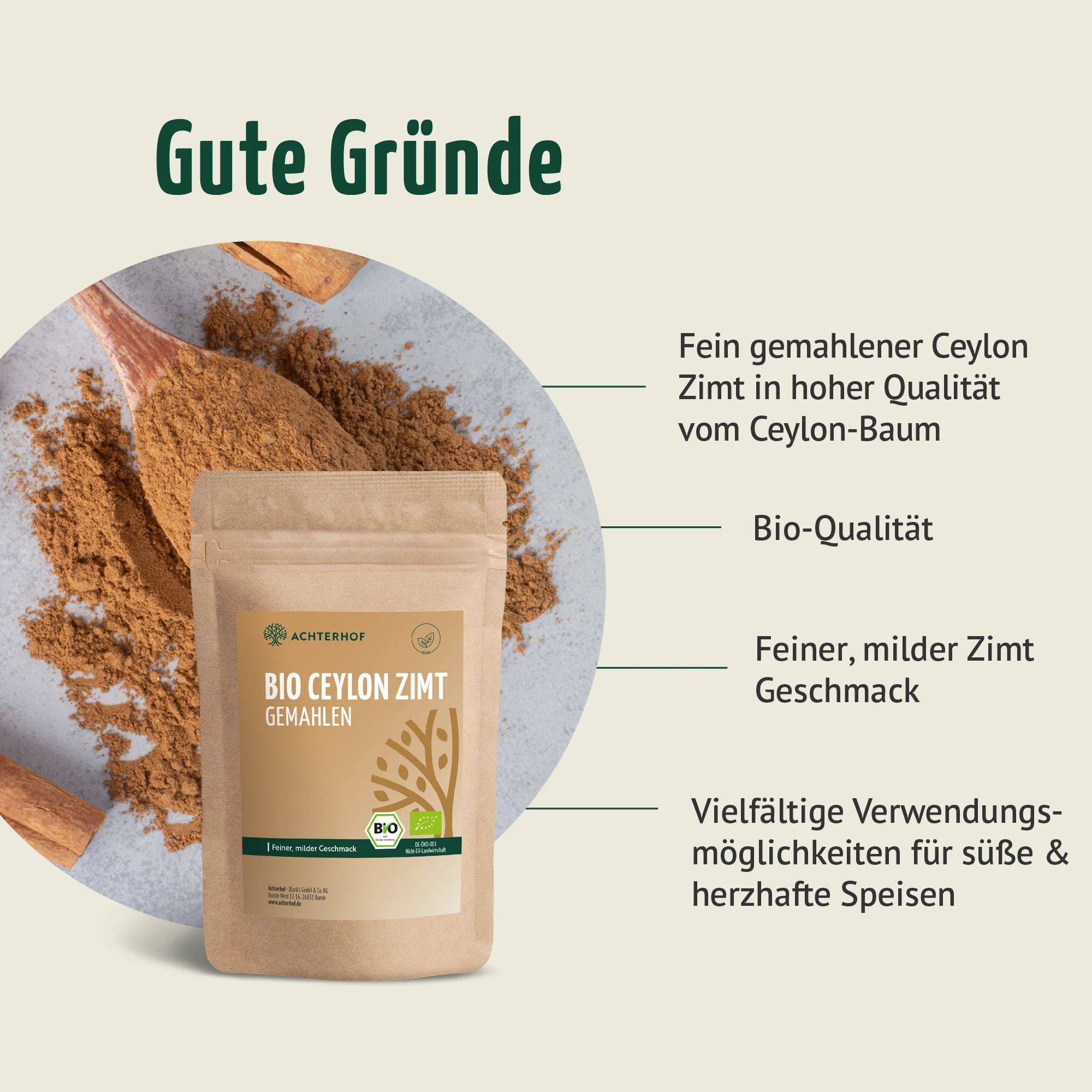 Bio Ceylon Zimt gemahlen (500g) - Image 5