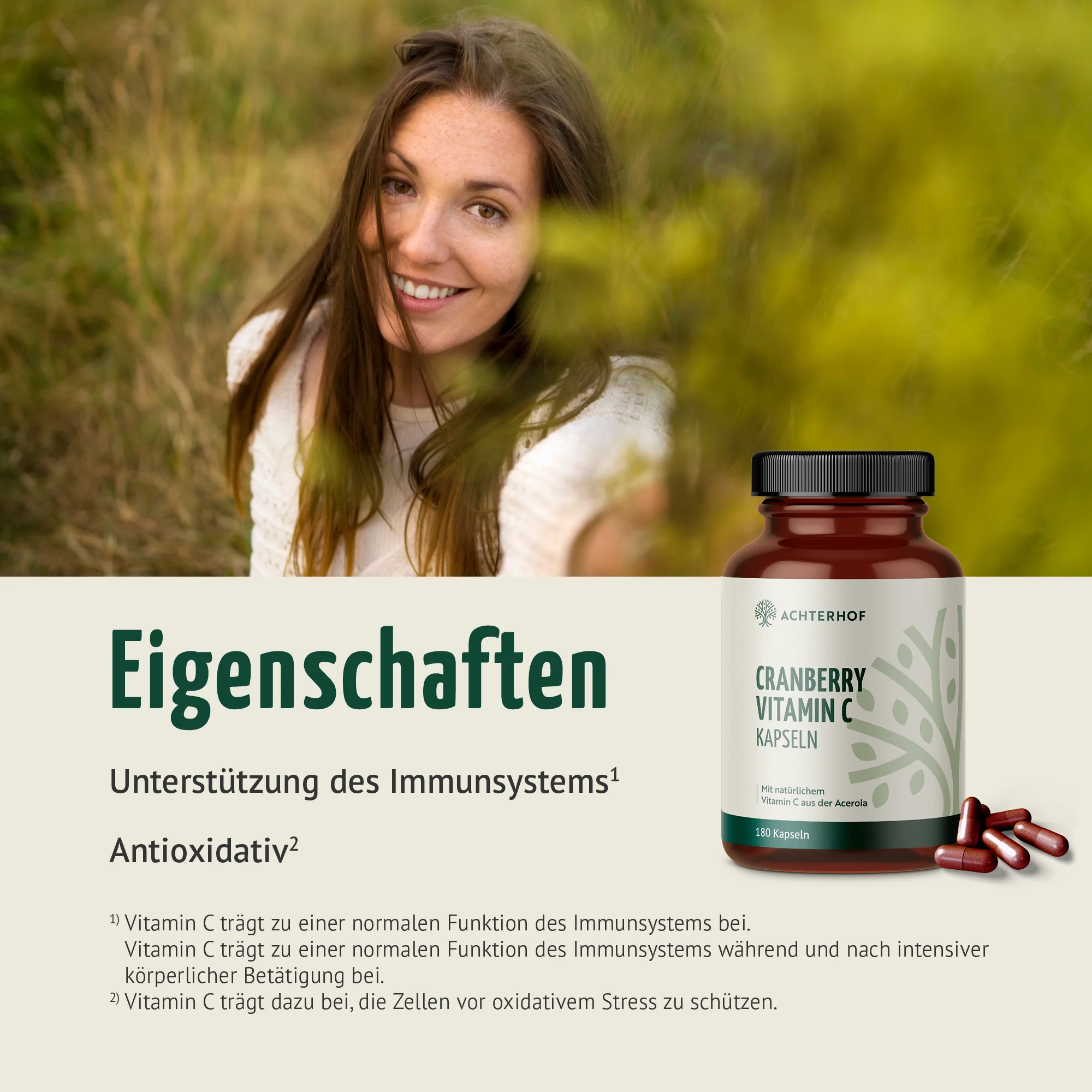 Cranberry Vitamin C Kapseln (180 Kapseln) - Image 3