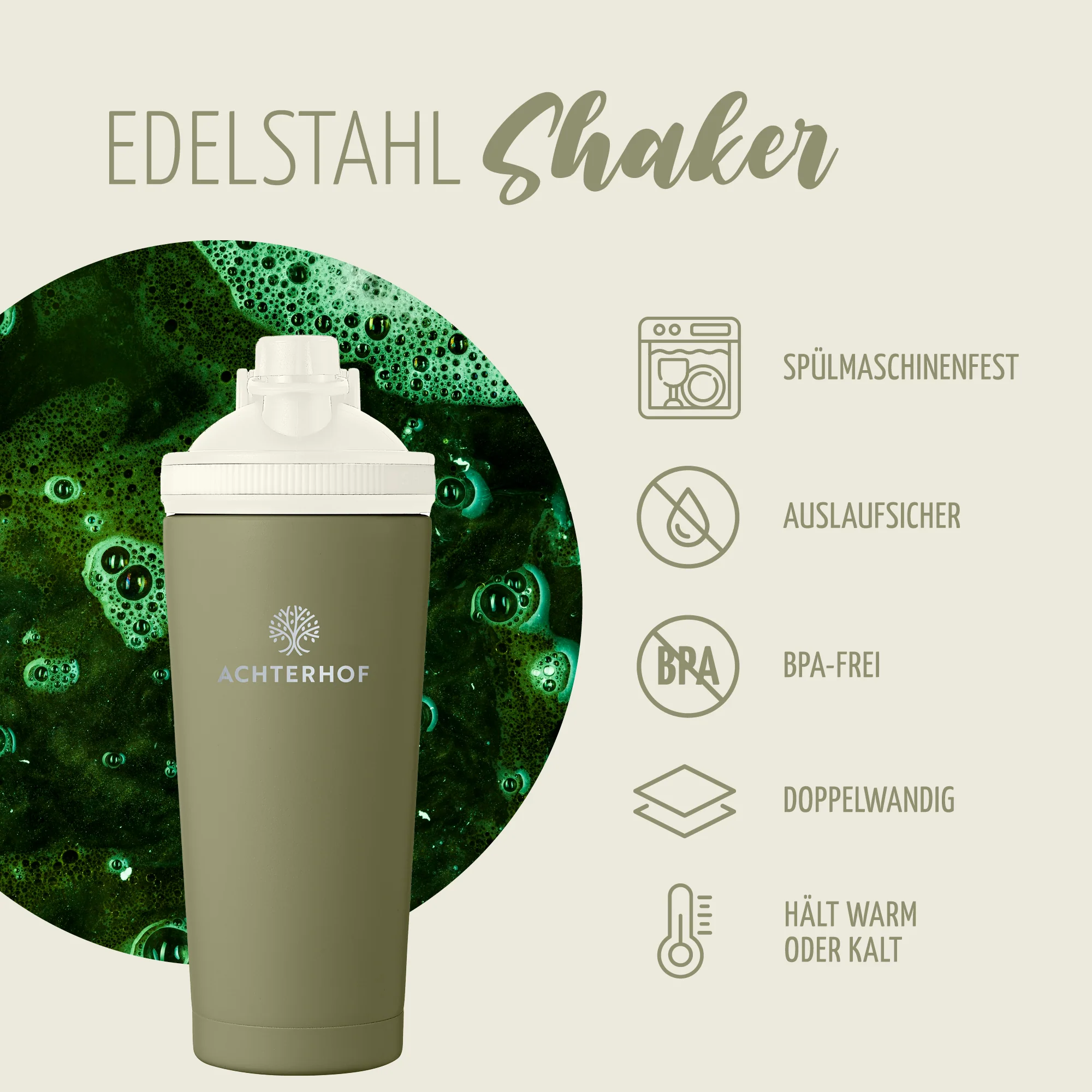 Edelstahl Shaker 750ml Achterhof - Image 2
