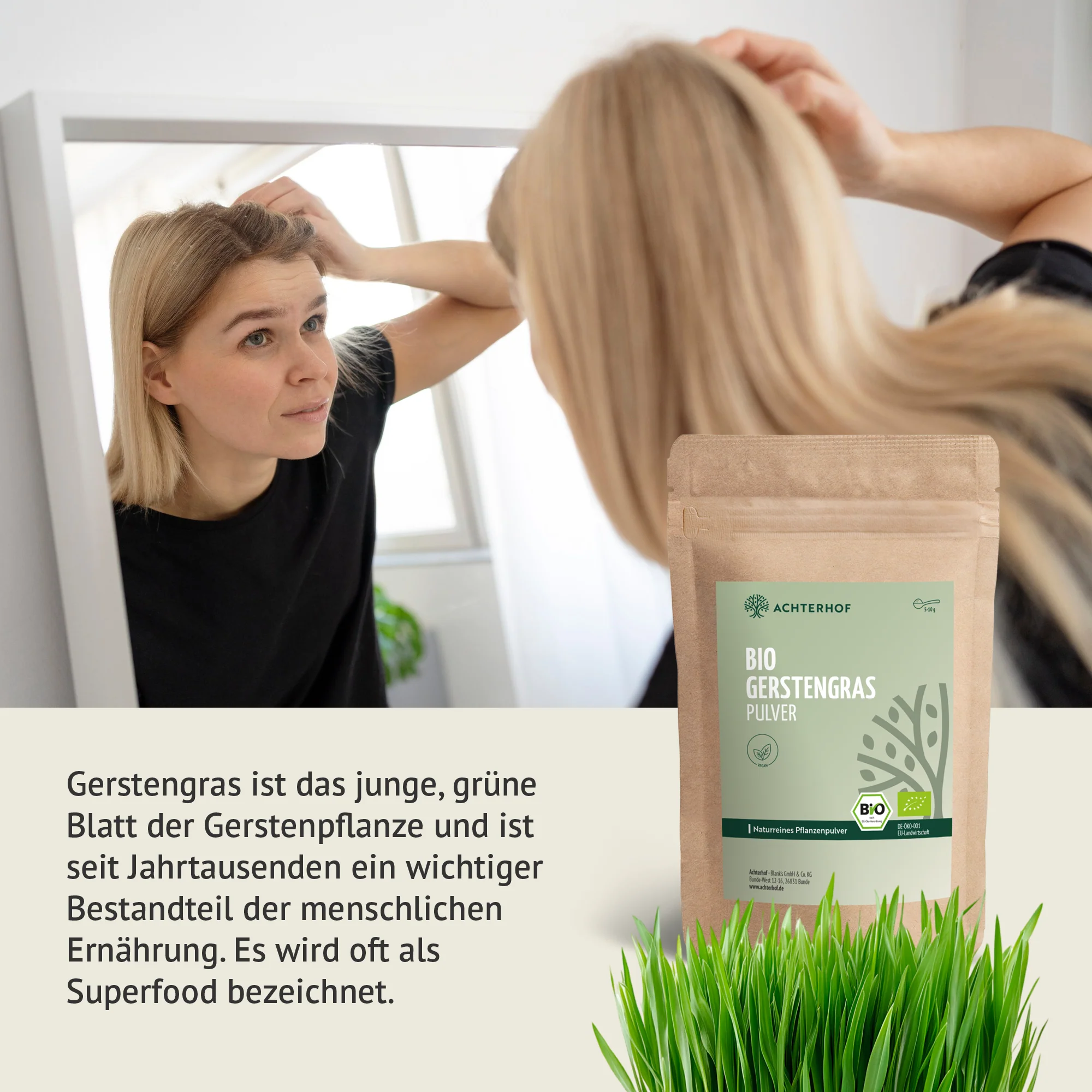Bio Gerstengras Pulver (500g) - Image 7