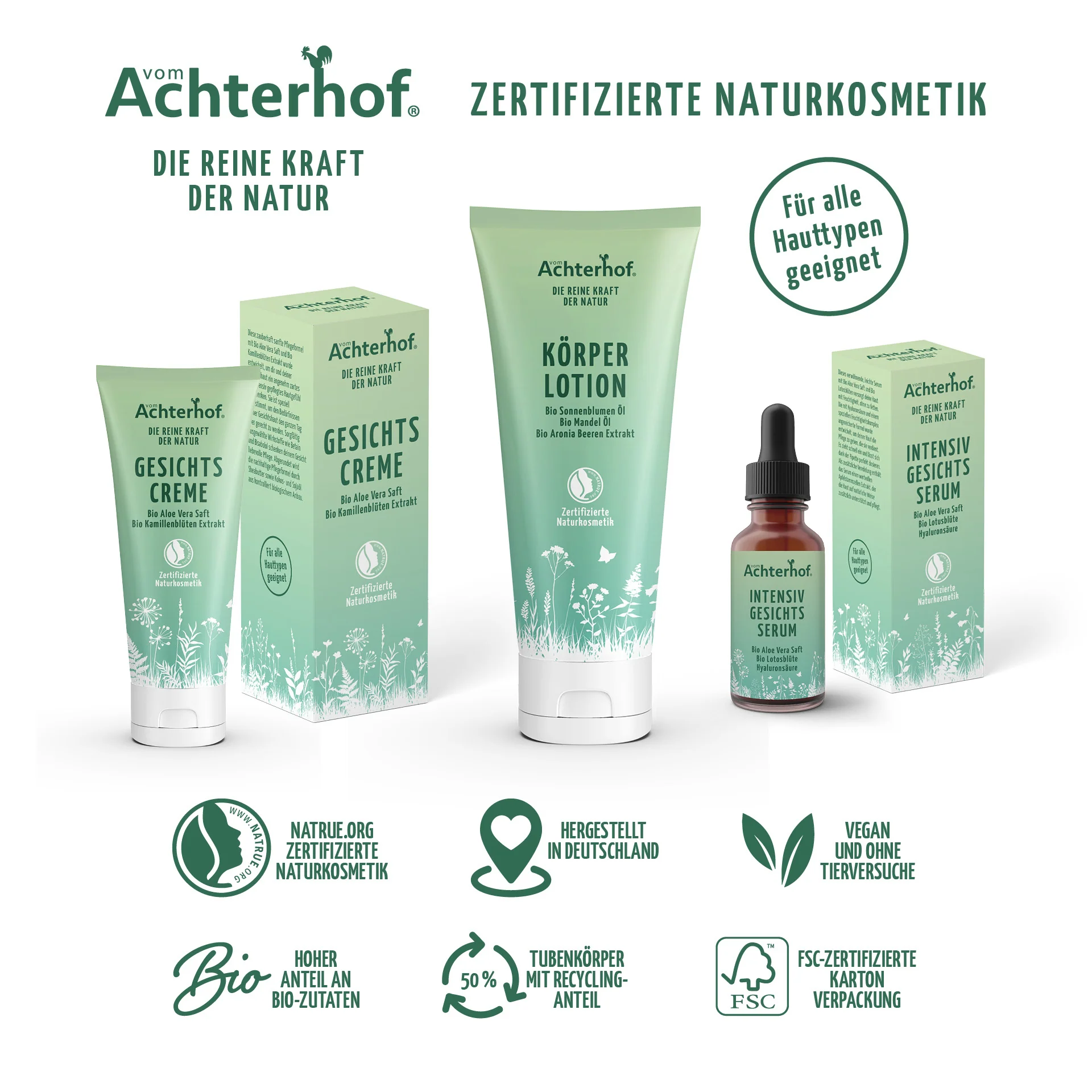 Gesichtscreme mit Bio Aloe Vera Saft und Bio Kamillenblütenextrakt (50ml) - Image 6