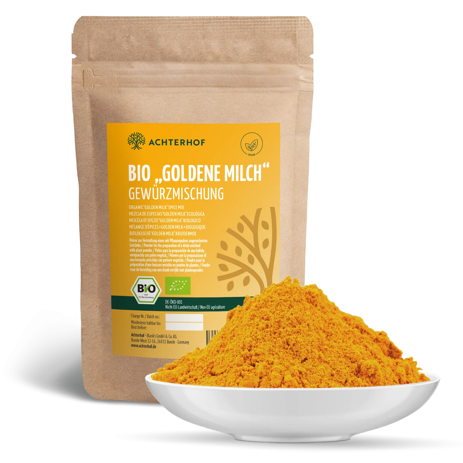 Goldene Milch Gewürzmischung Bio (500g) - Image 2
