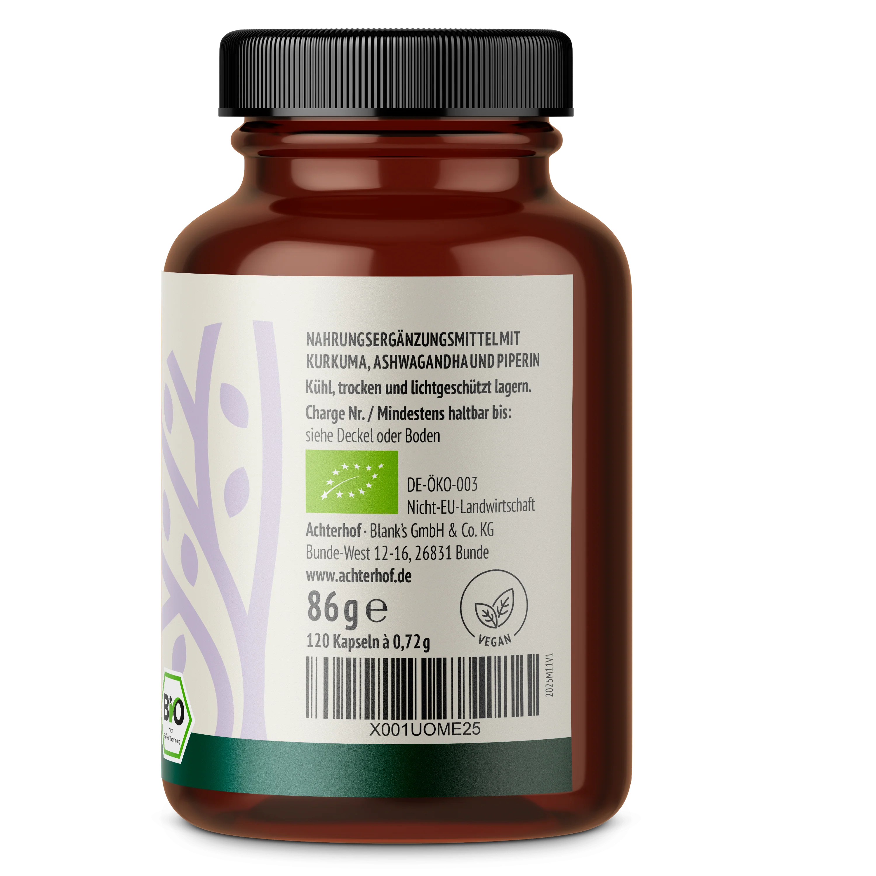 Goldene Mischung Kapseln Bio – mit Piperin (120 Kapseln) - Image 3