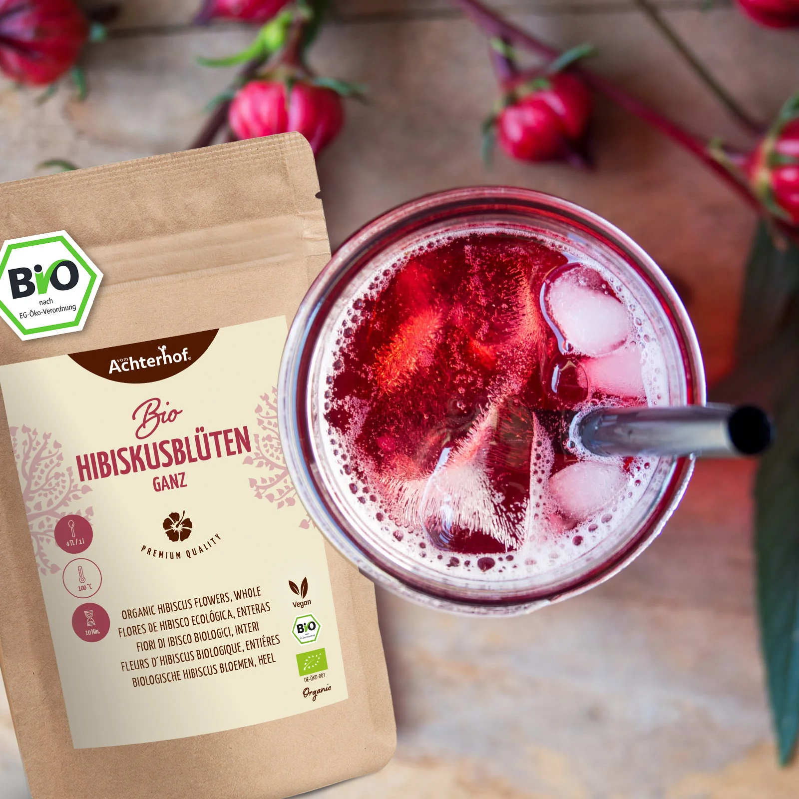Bio Hibiskusblüten ganz (250g) - Image 8