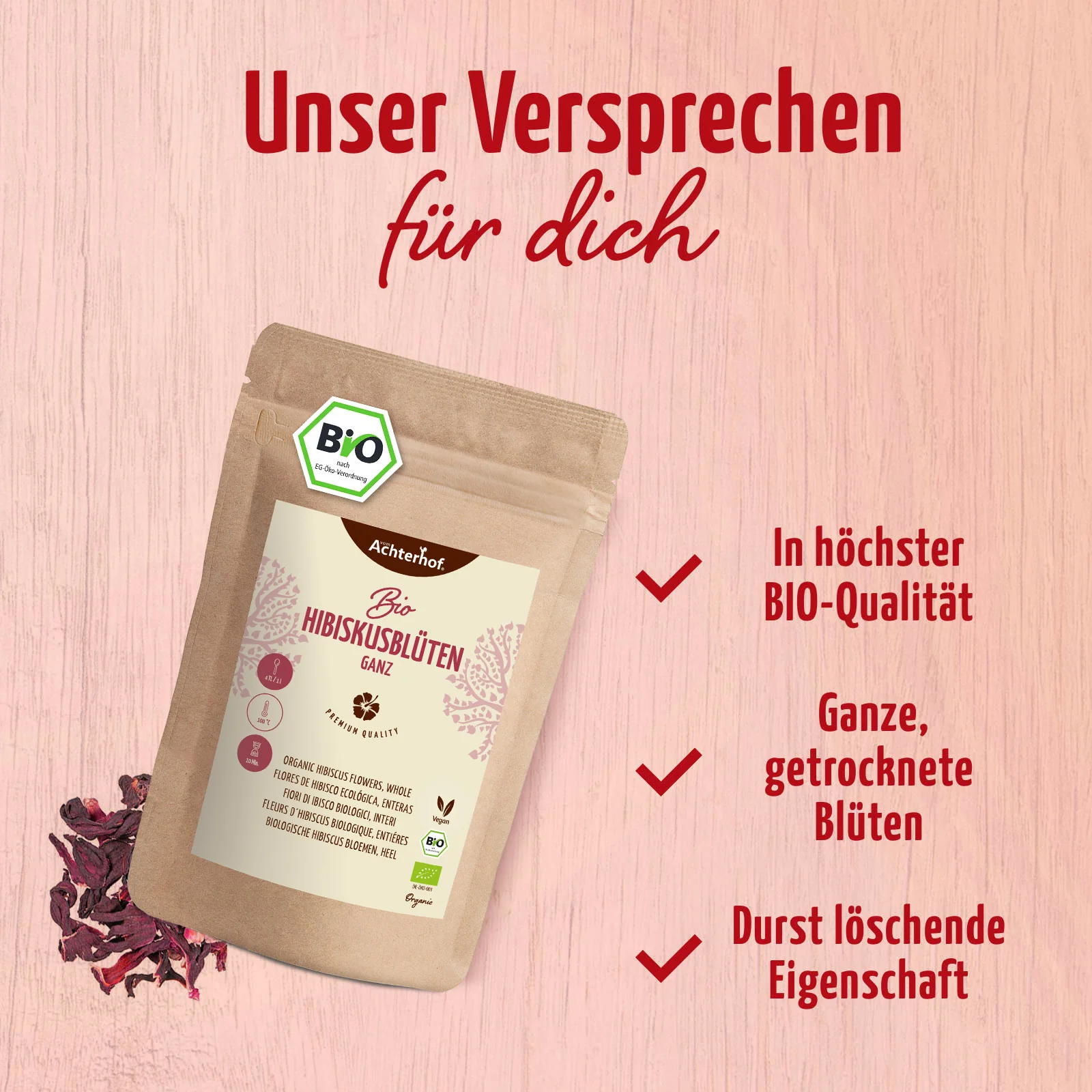 Bio Hibiskusblüten ganz (250g) - Image 9