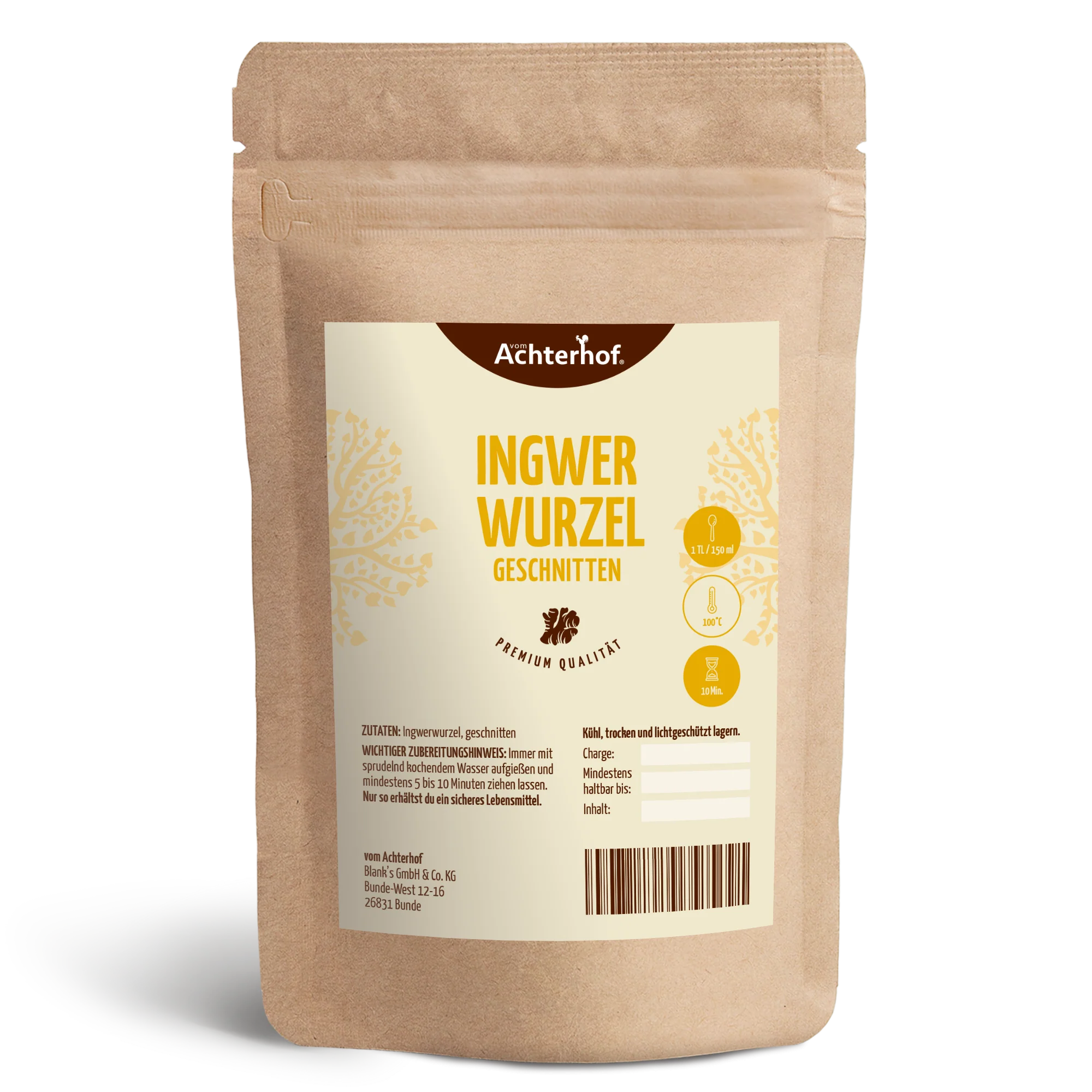 Ingwerwurzel geschnitten (1000g)