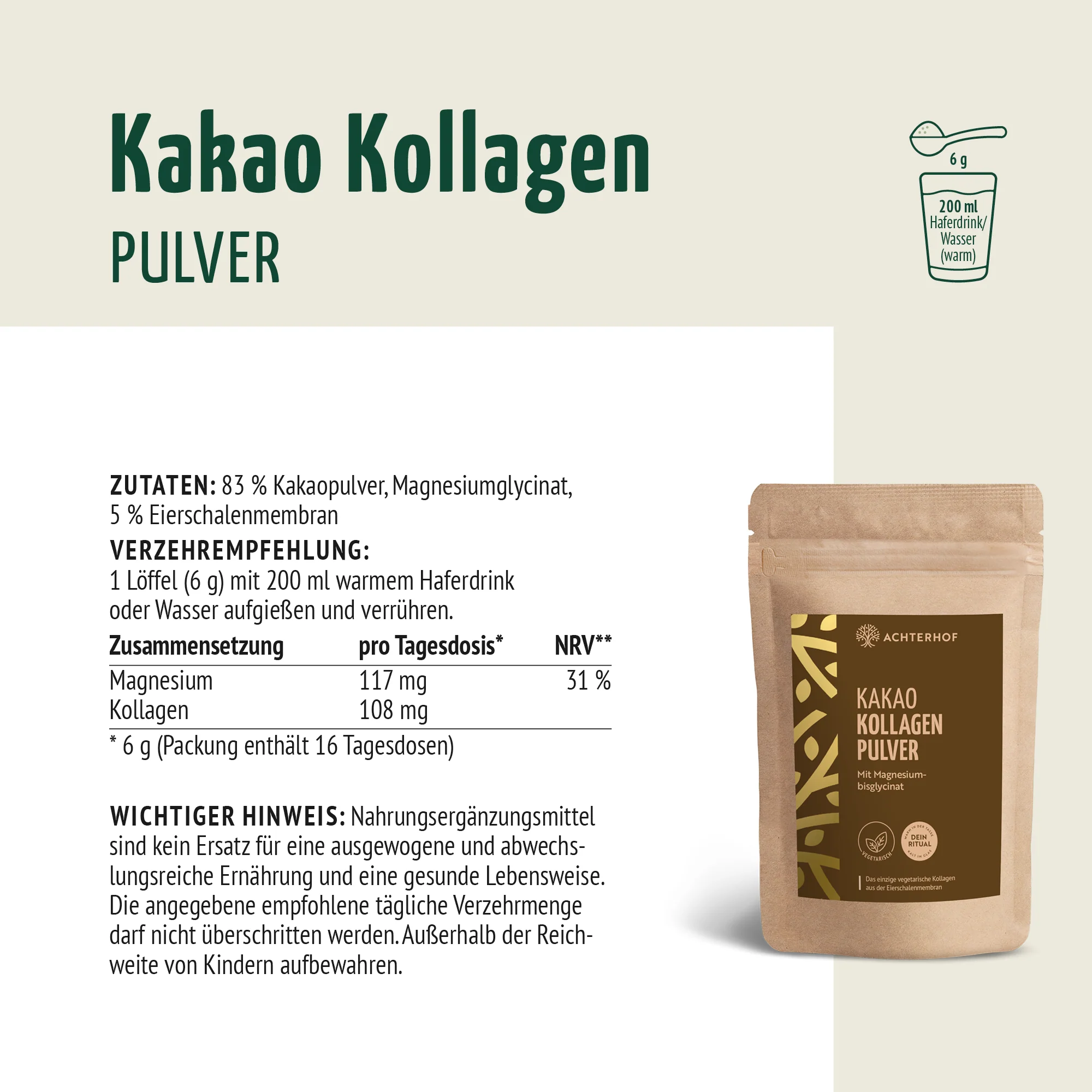 Kakao Kollagen Pulver (100g) - Image 4