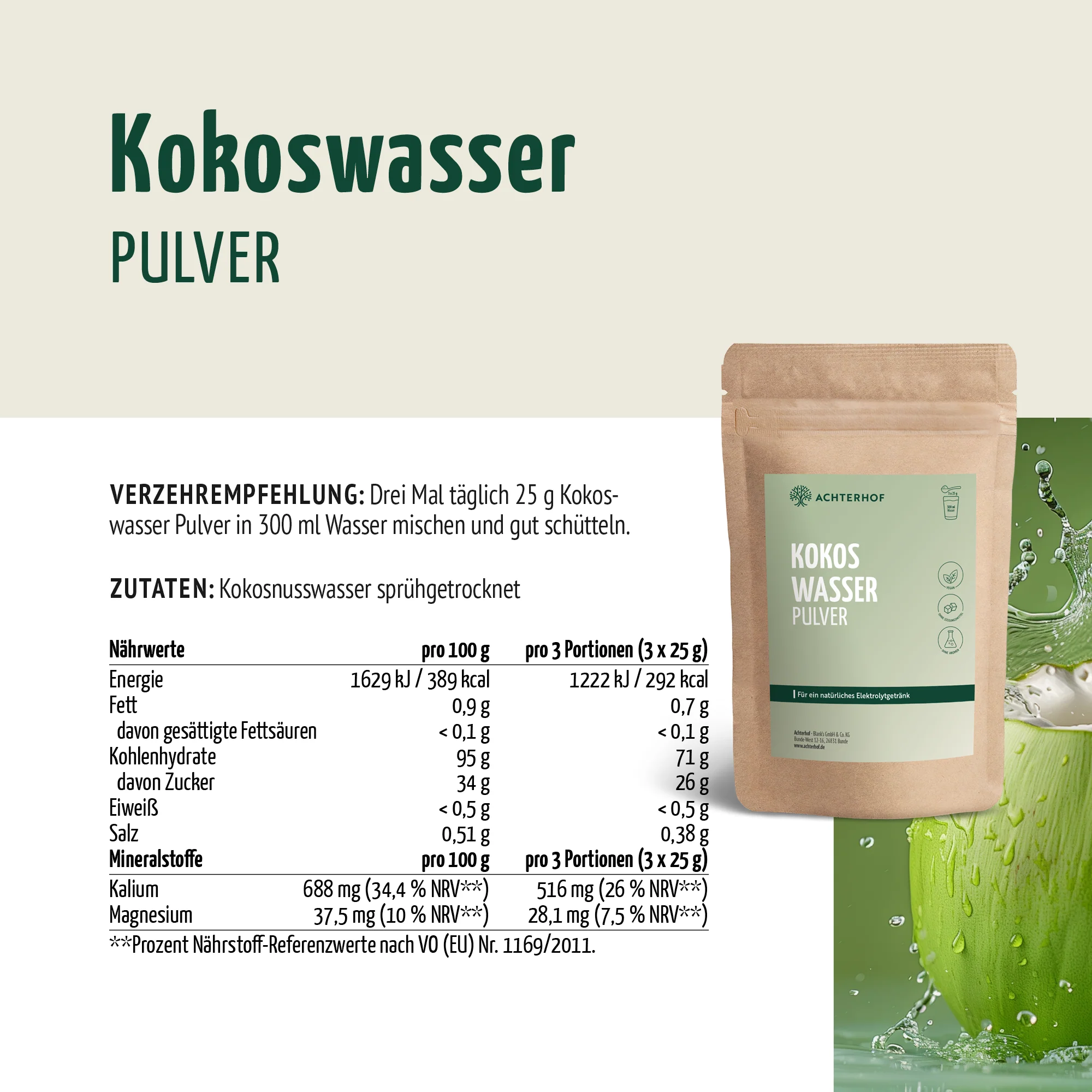 Kokoswasser Pulver (1000g) - Image 6