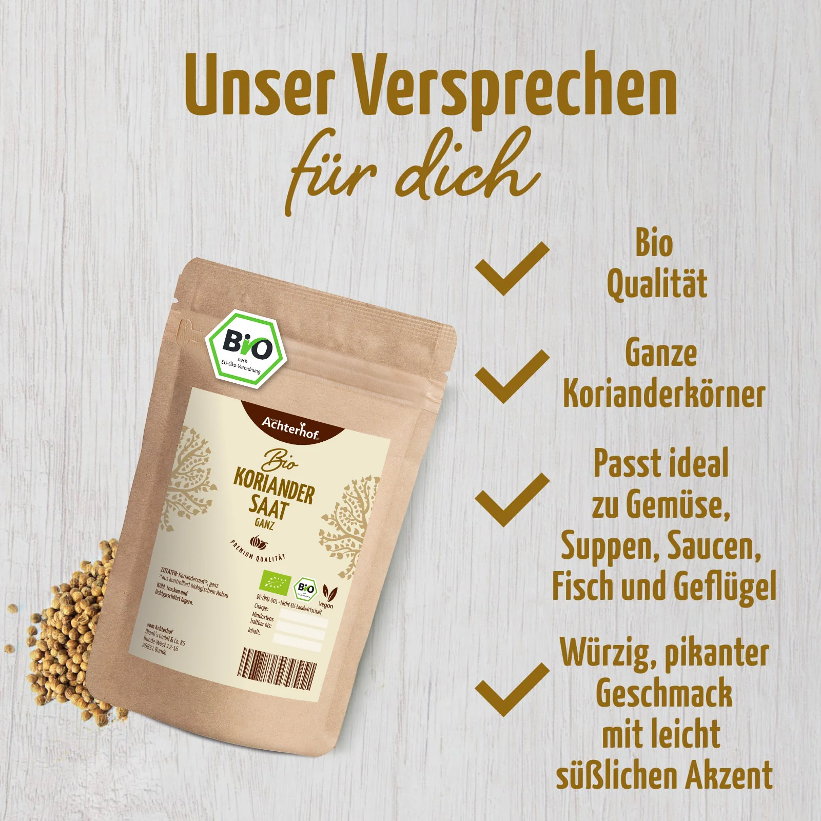Koriandersaat ganz Bio (100g) - Image 3