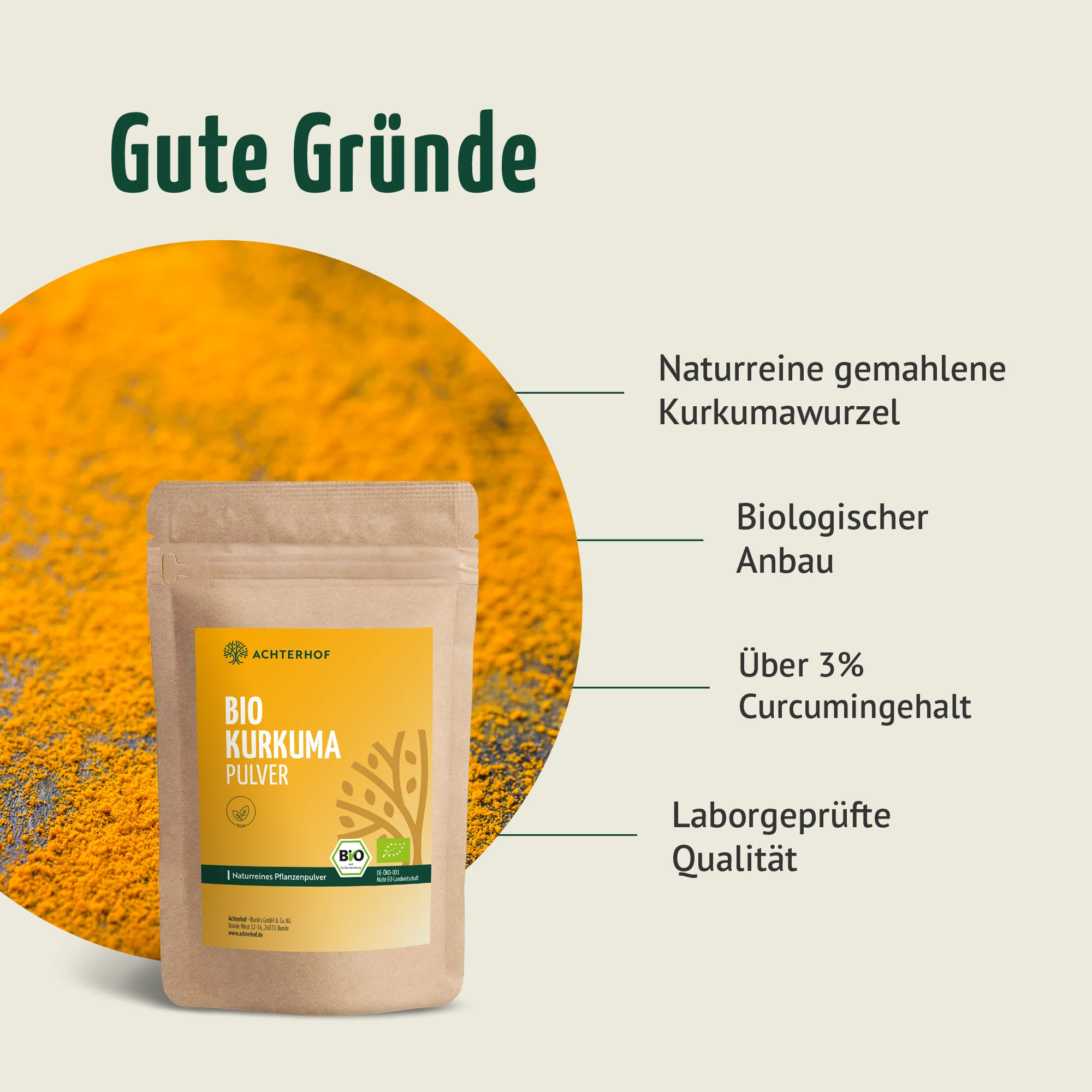Bio Kurkuma Pulver (250g) - Image 6