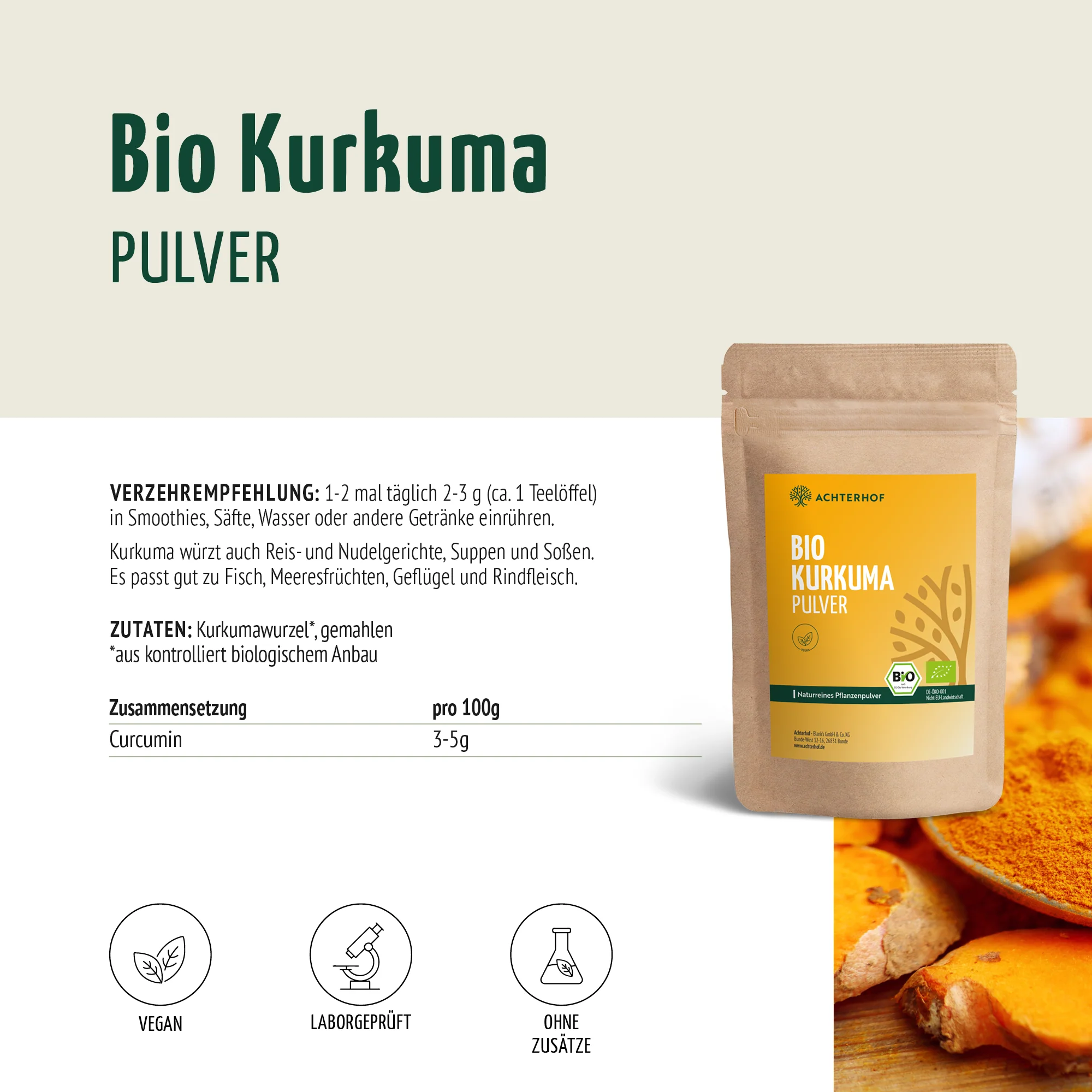 Bio Kurkuma Pulver (1000g) - Image 11