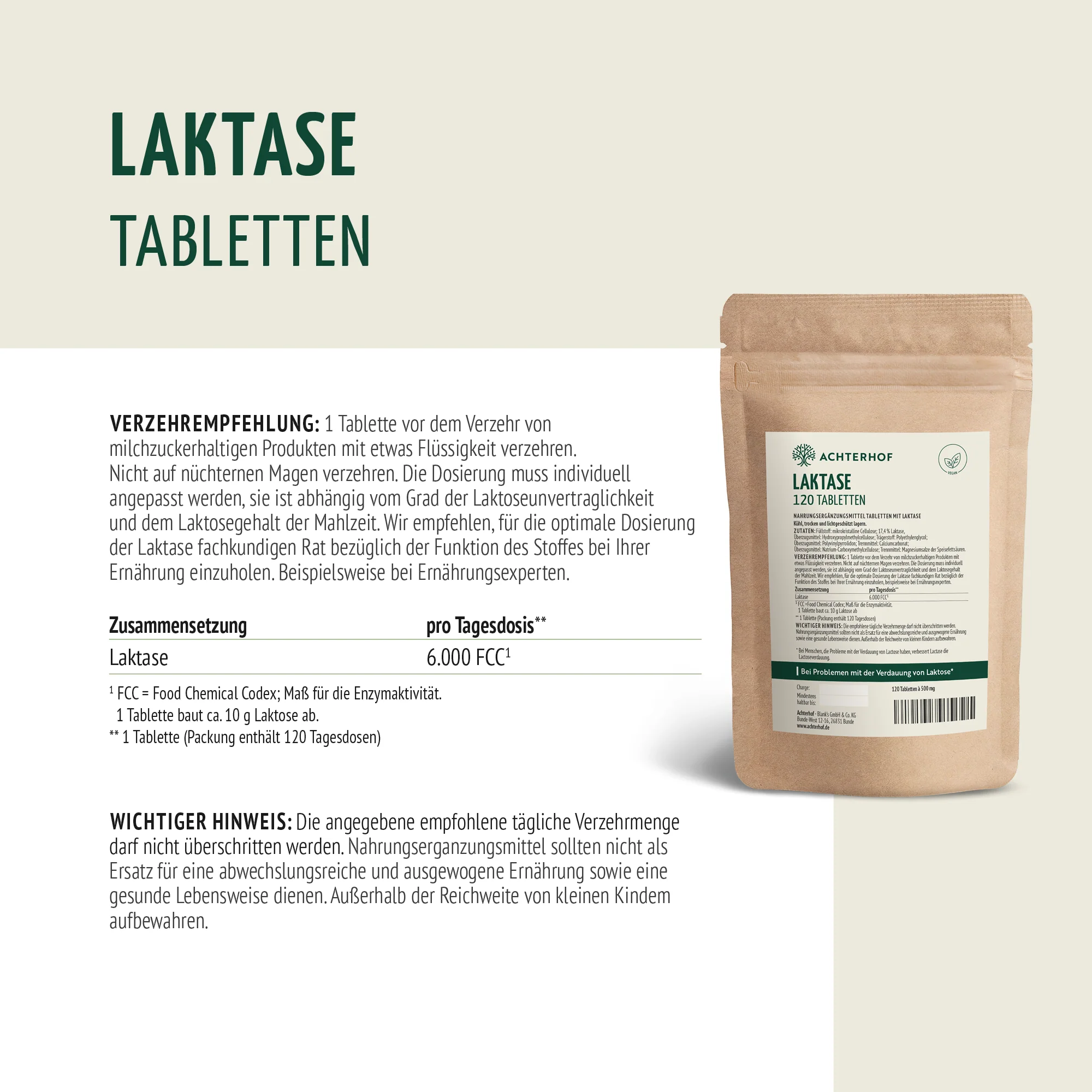 Laktase Tabletten (120 Tabletten) - Image 5