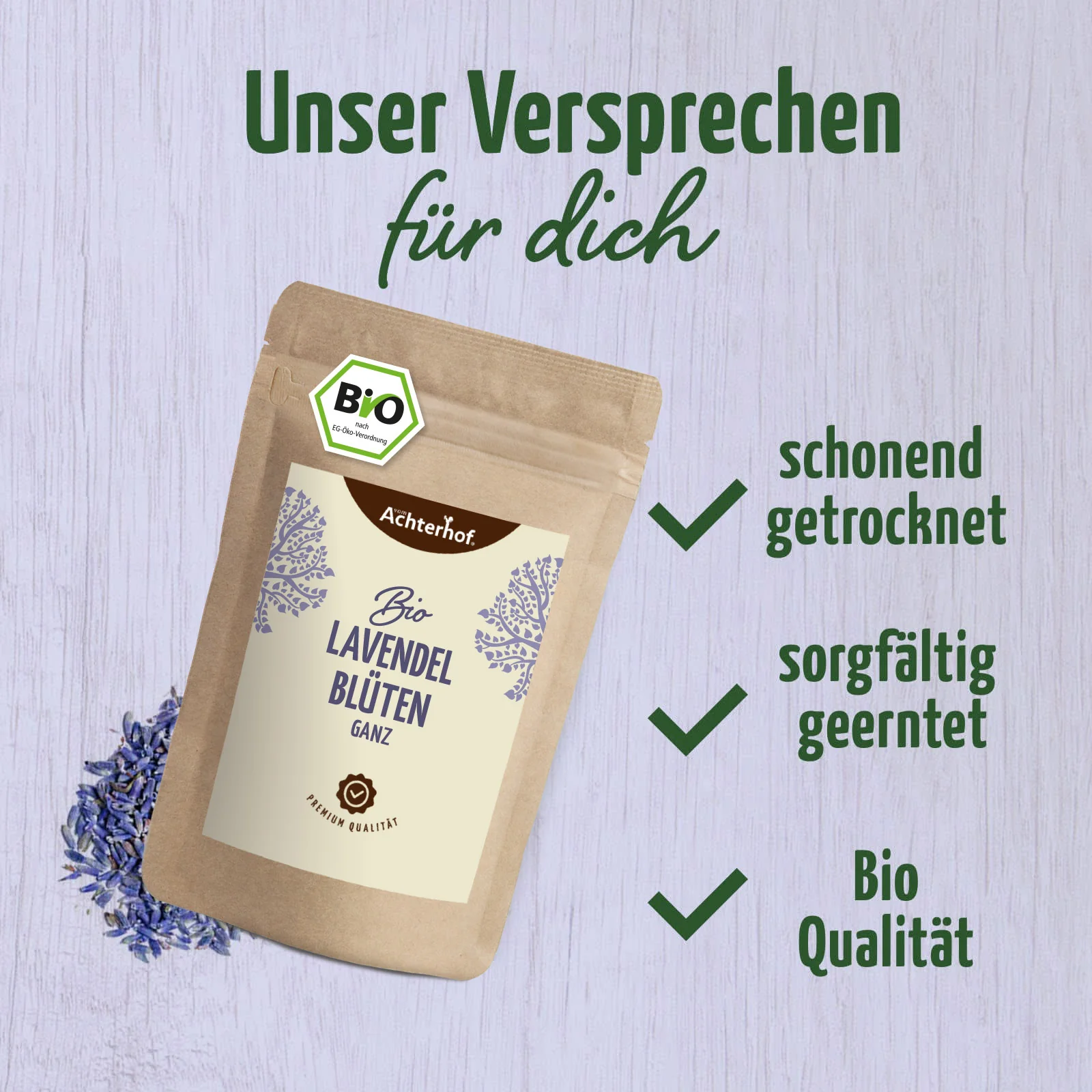Lavendelblüten ganz Bio (100g) - Image 3