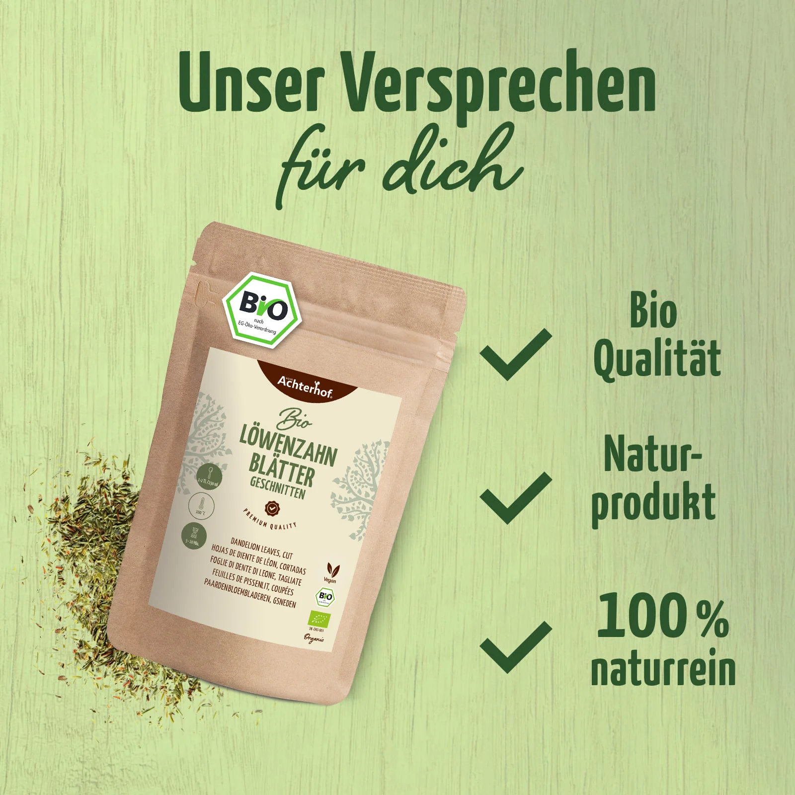 Löwenzahnblätter geschnitten Bio (500g) - Image 4