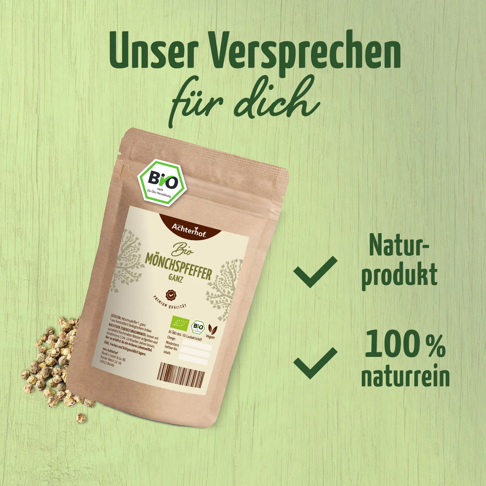 Mönchspfeffer ganz Bio (250g) - Image 2