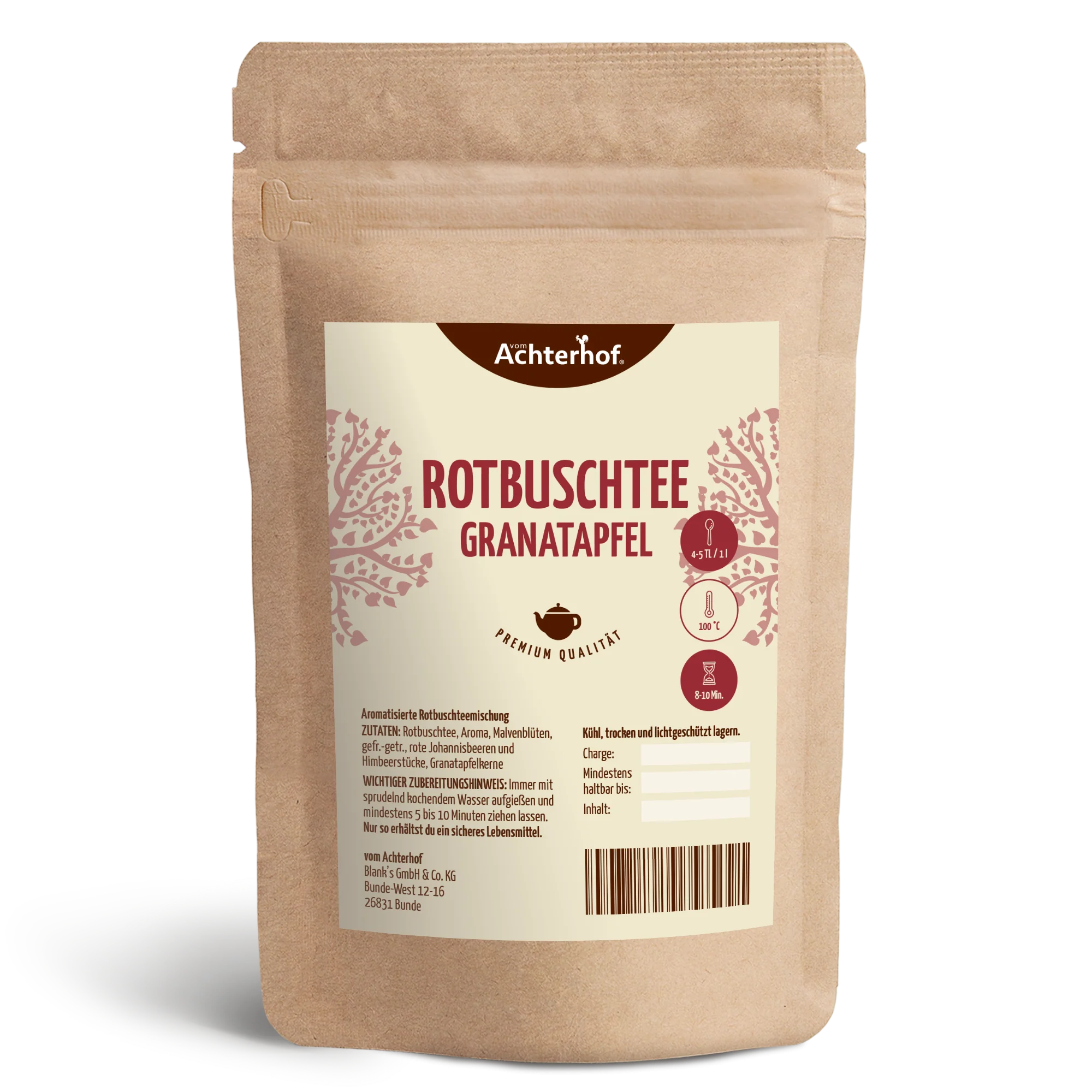 Rotbuschtee Granatapfel (100g)