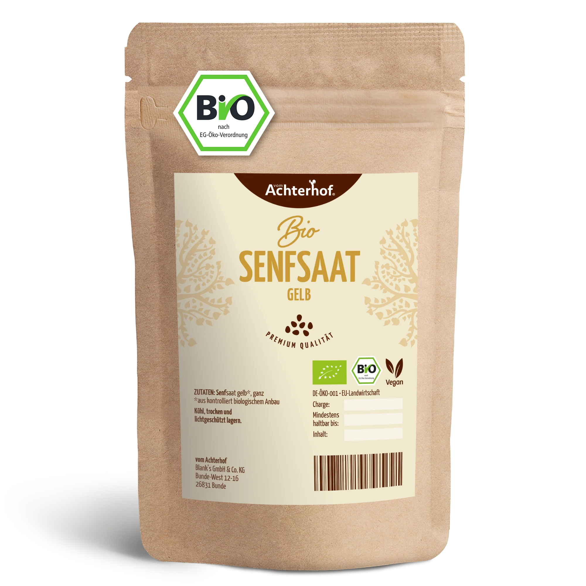 Senfsaat gelb ganz Bio (250g)