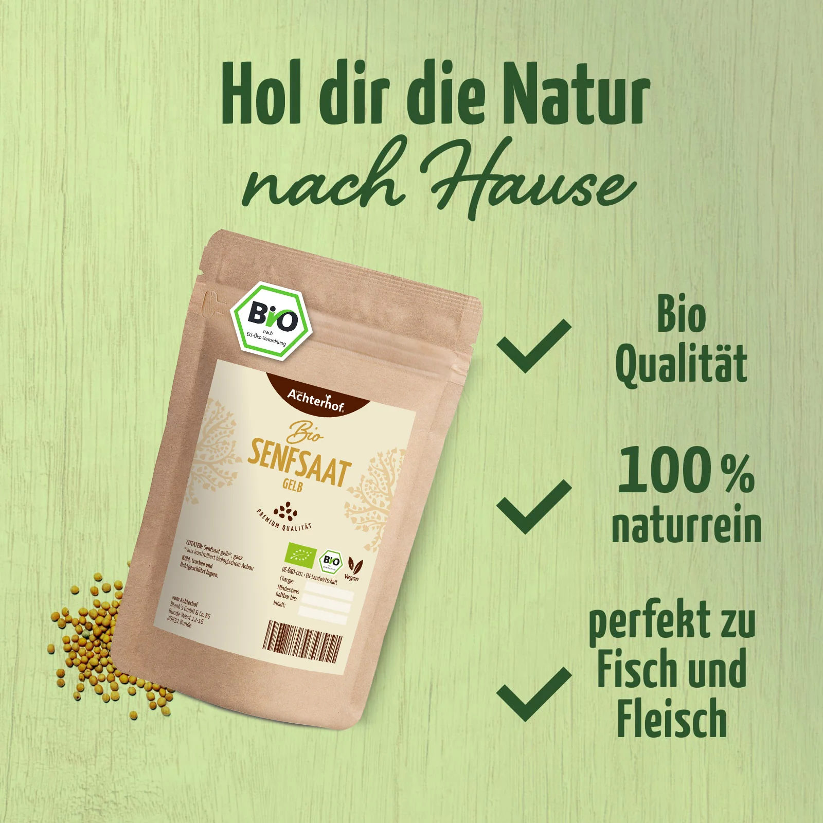 Senfsaat gelb ganz Bio (500g) - Image 3