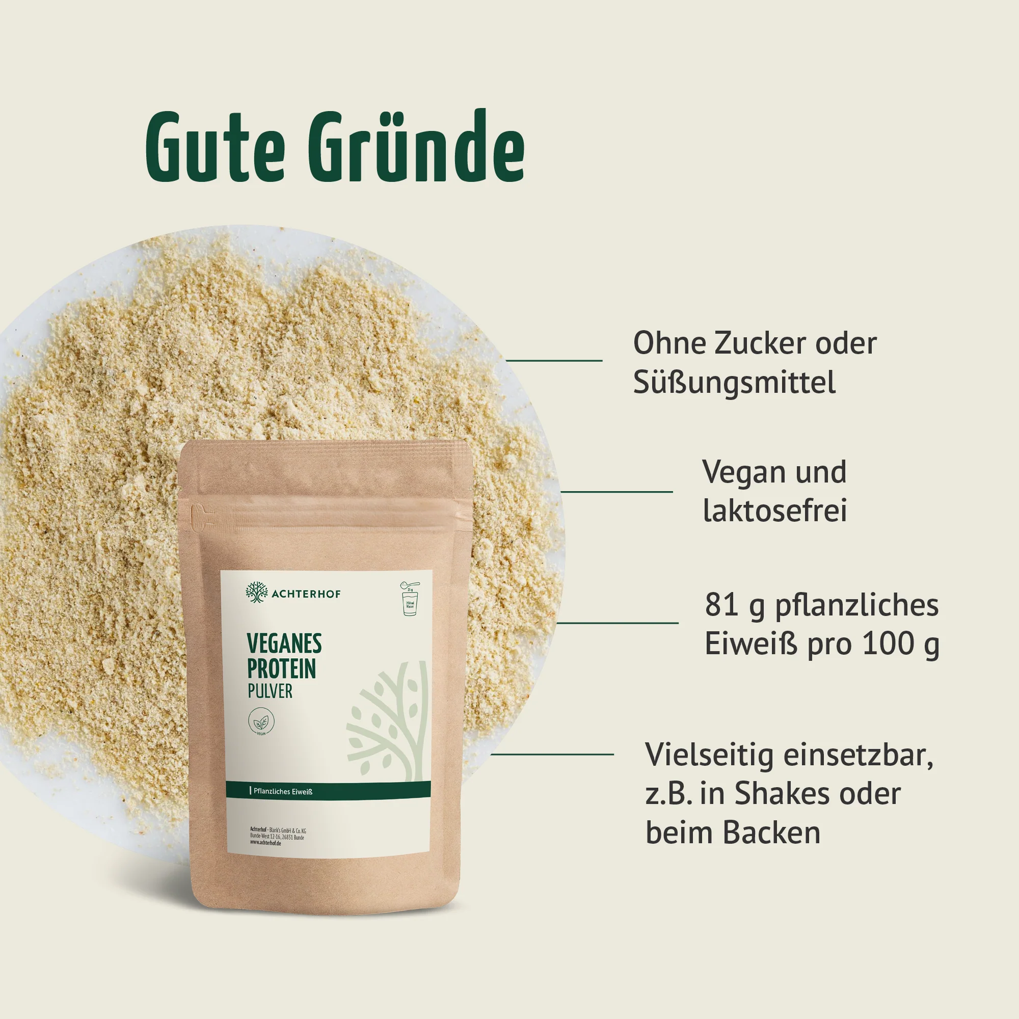 Veganes Protein Pulver (500g) - Image 3