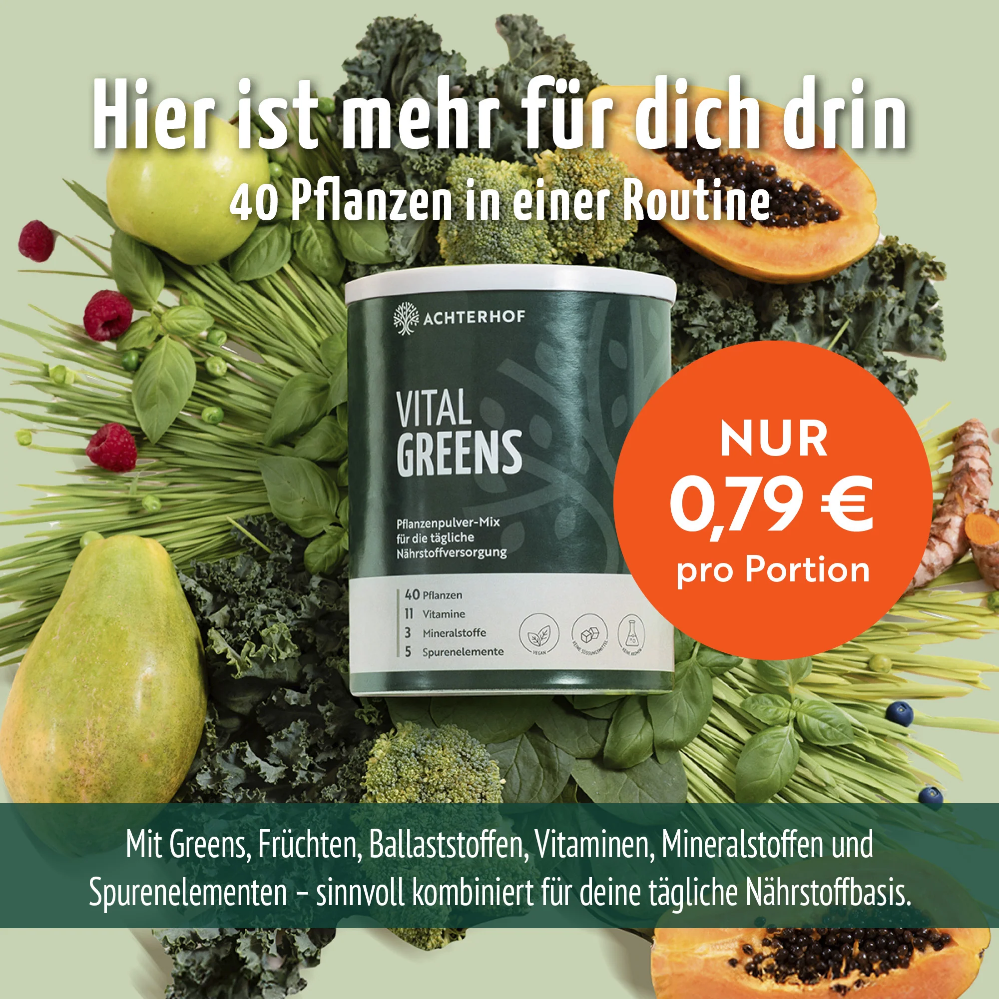 Vital Greens Pulver (400g) - Image 4
